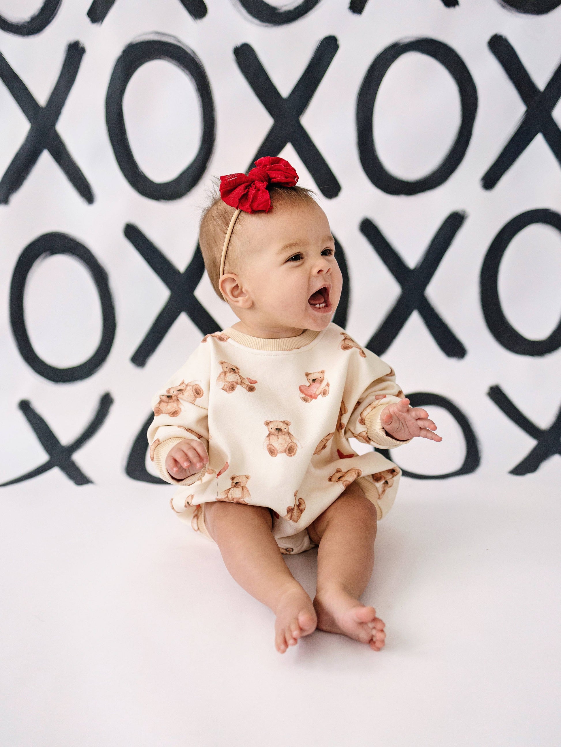 Teddy-Gram Sweatshirt Romper Little Joy Co.