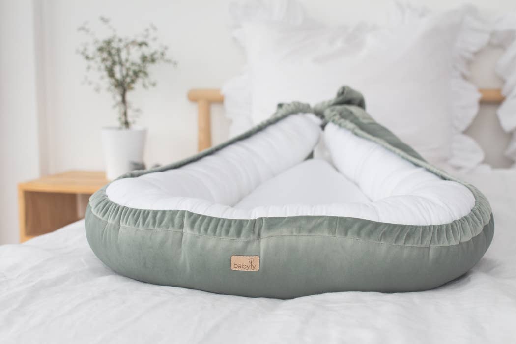 Babyly - Babynest - Velvet with Bow - (3 Colors) BABYLY
