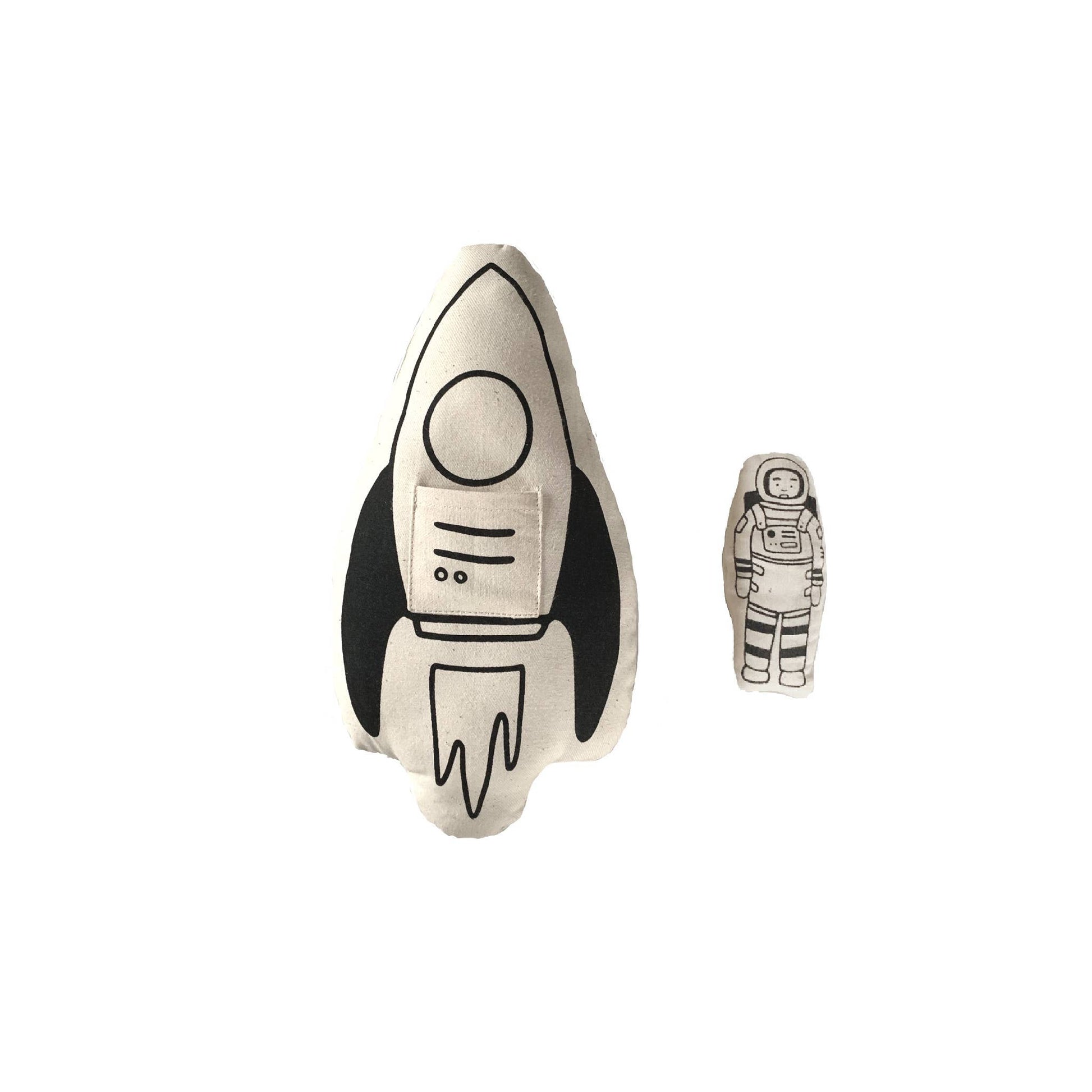 Rocket + Astronaut Canvas Pillow Imani + KIDS by Imani Collective