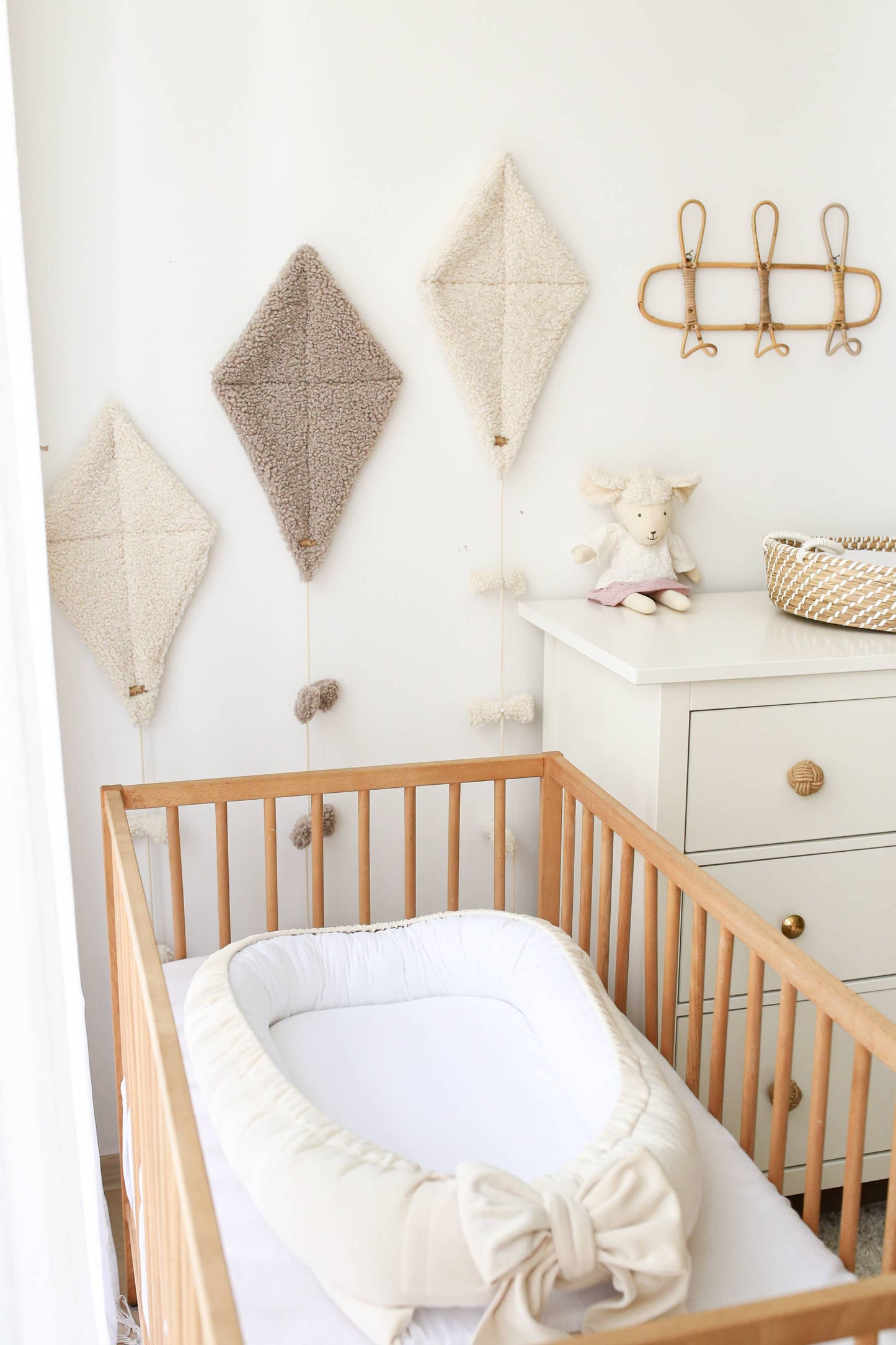 Velvet babynest with bow (5 colors) - BABYLY BABYLY