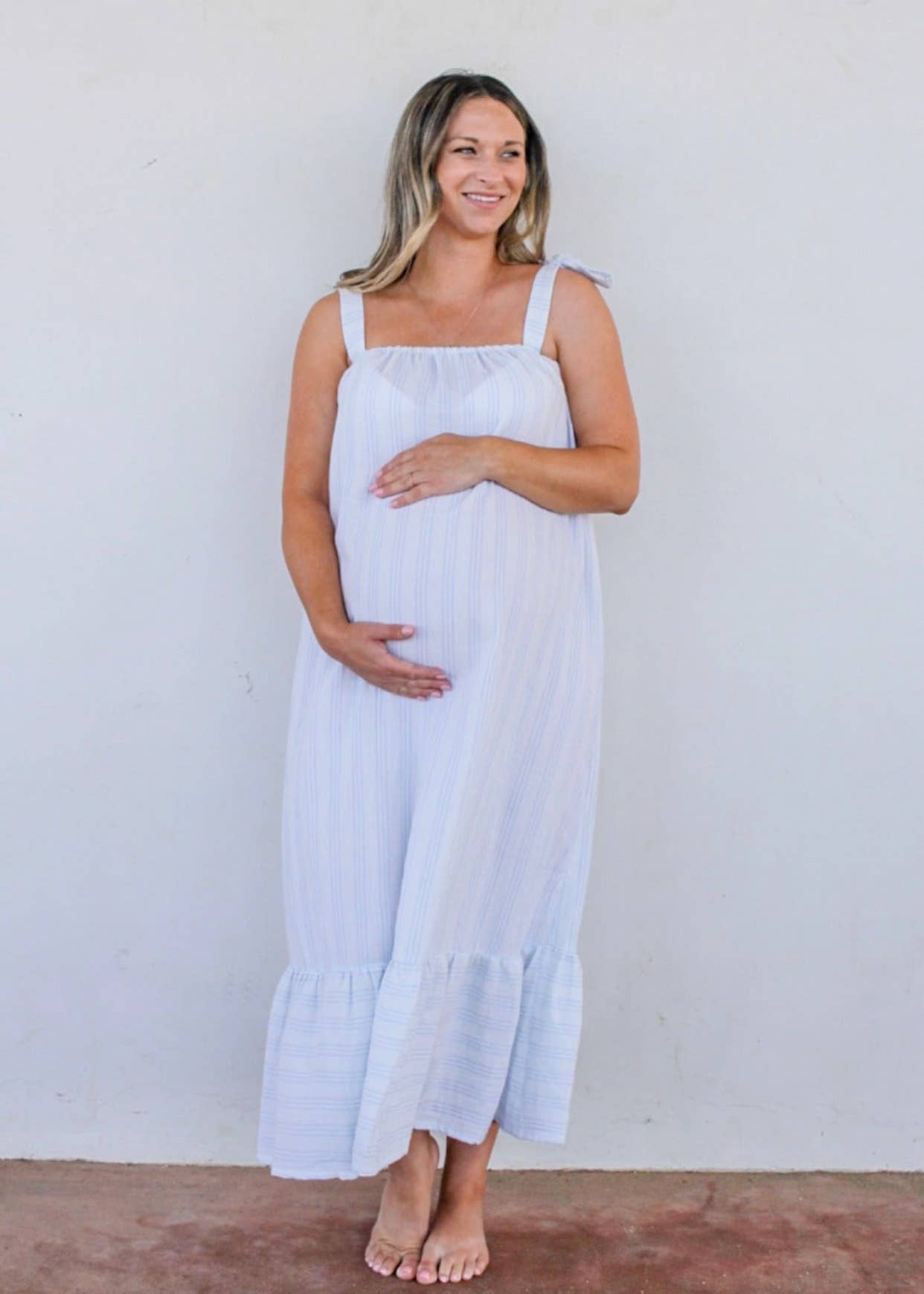 Striped Muslin Sundress LIV Maternity