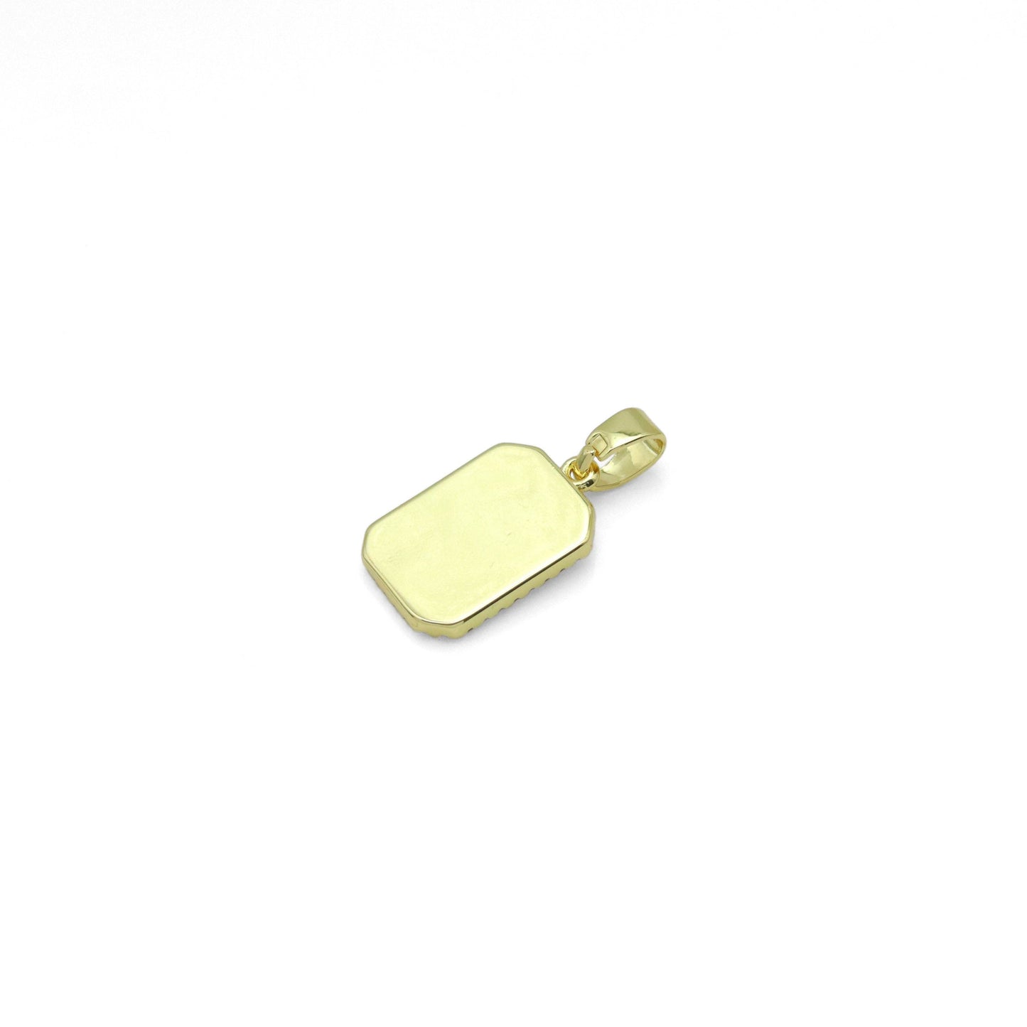 Gold Rectangle Initial Charm, Alphabet Name Letter Charm BestBeads&Beyond