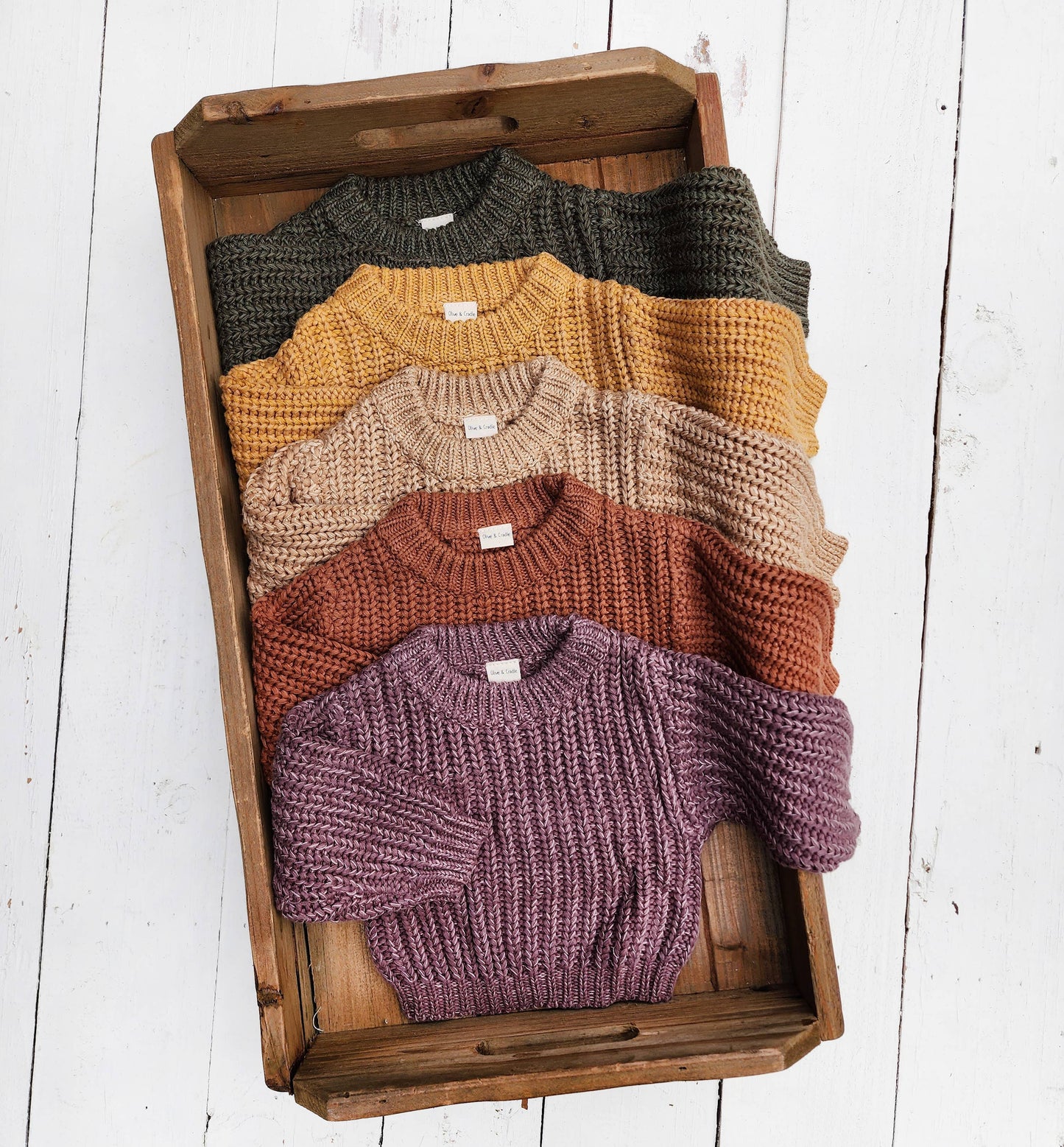 Oversized Chunky Knit Sweater OLIVE & CRADLE