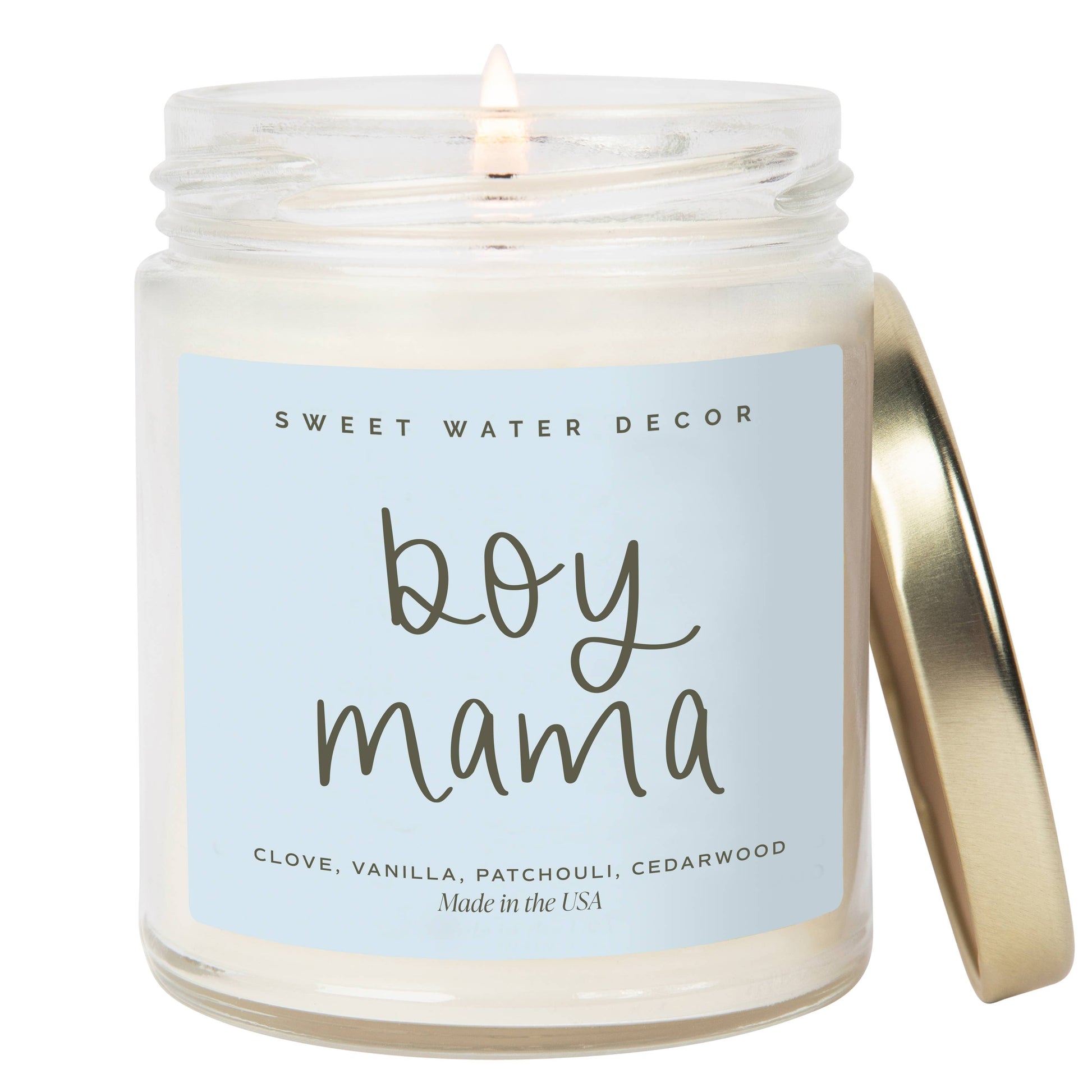 Boy Mama Soy Candle - 9 oz Sweet Water Decor