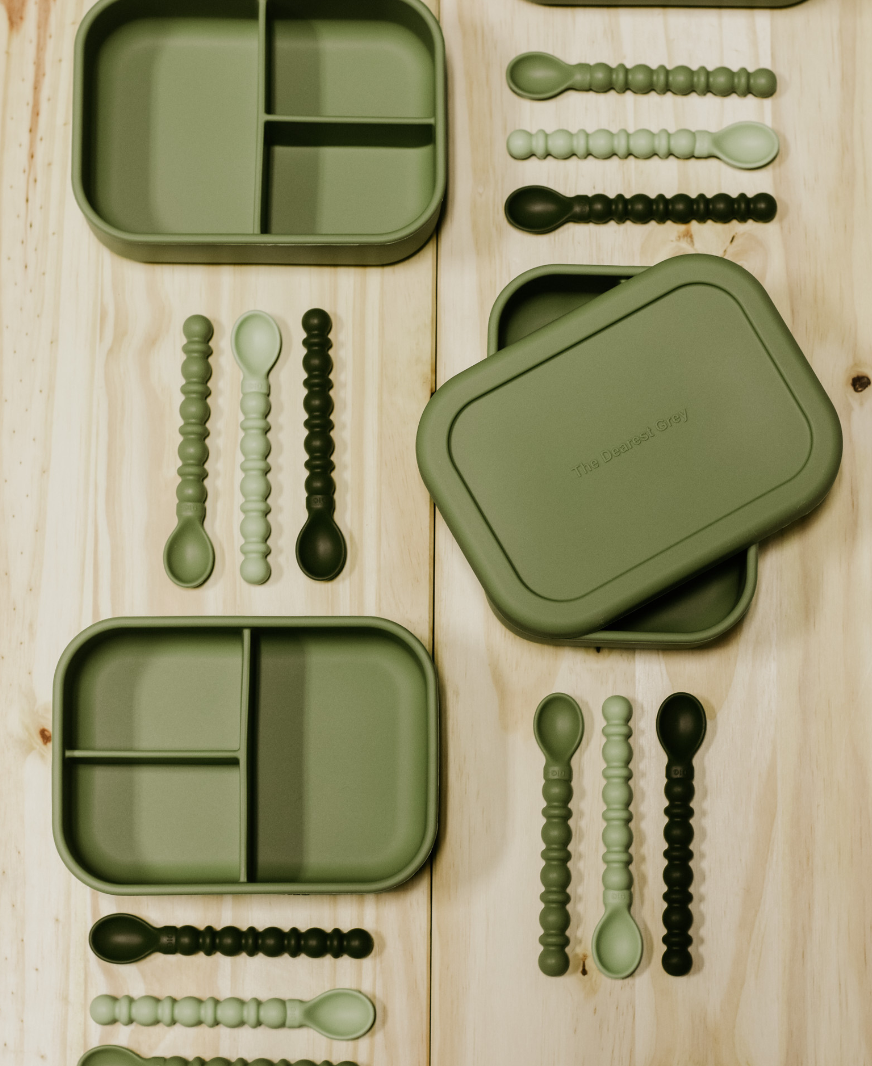 Teethy Utensil | Teether & Spoon In 1| Green Luck The Dearest Grey