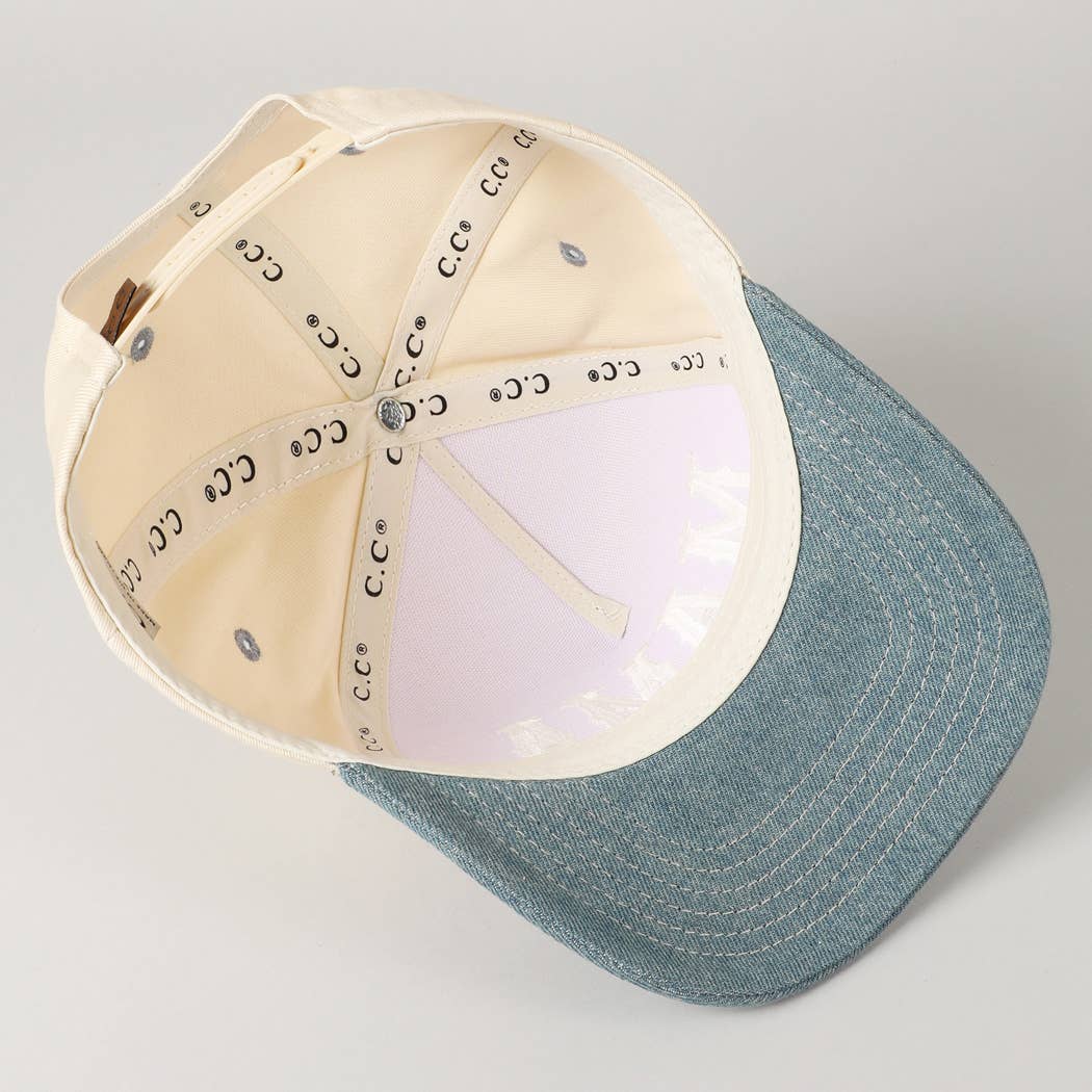MAMA Typographic Design Embroidery Baseball Cap