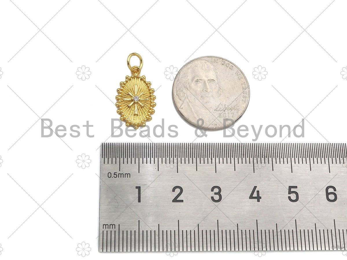 CZ Micro Pave North Star Charm BestBeads&Beyond