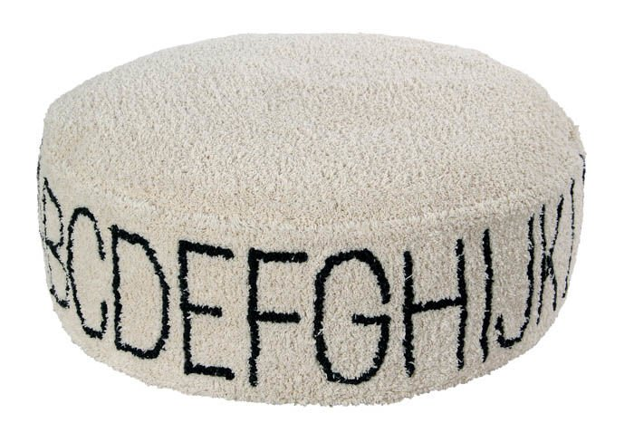 Pouffe ABC Natural - Black Lorena Canals 8" x 2'4" x 2'4"