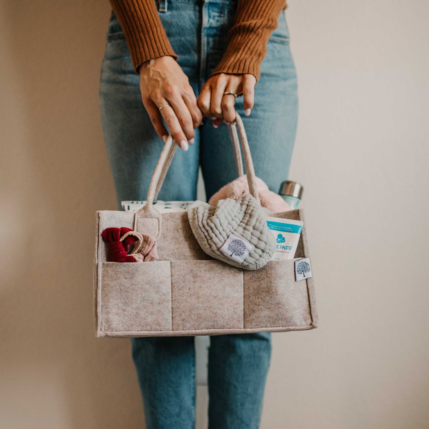 Diaper Caddy in Oatmeal Parker Baby Co.
