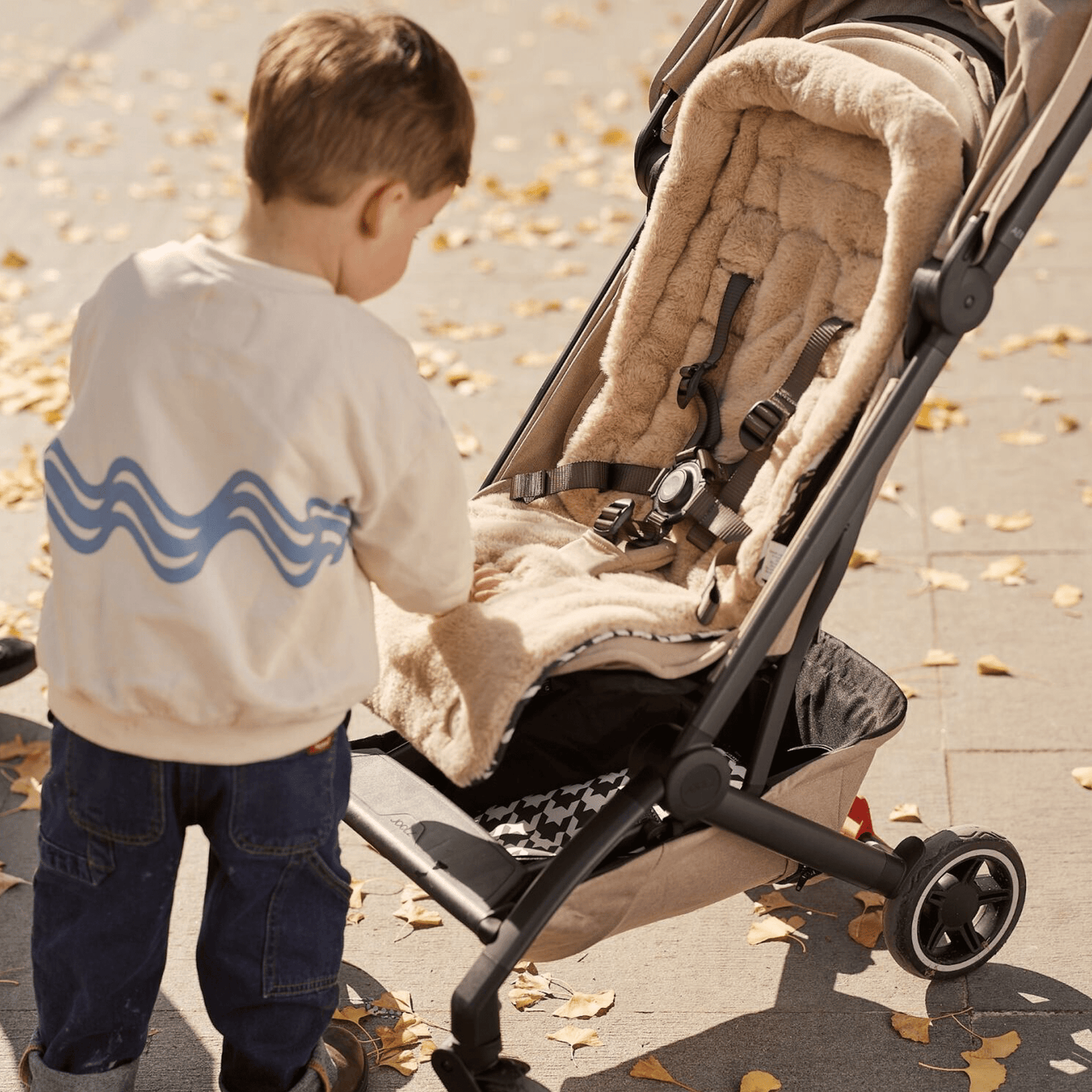 Cozy Fleece Pram Liner - Houndstooth OiOi