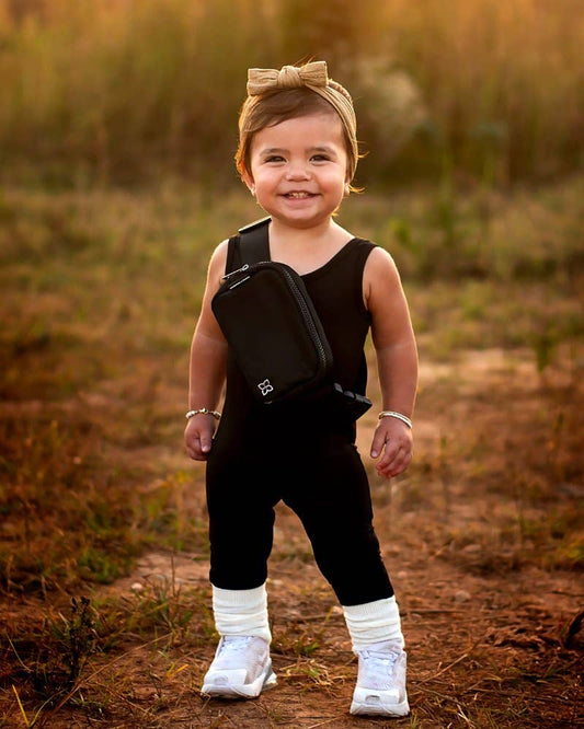 Mila Athleisure Jumpsuit - Black Bailey's Blossoms