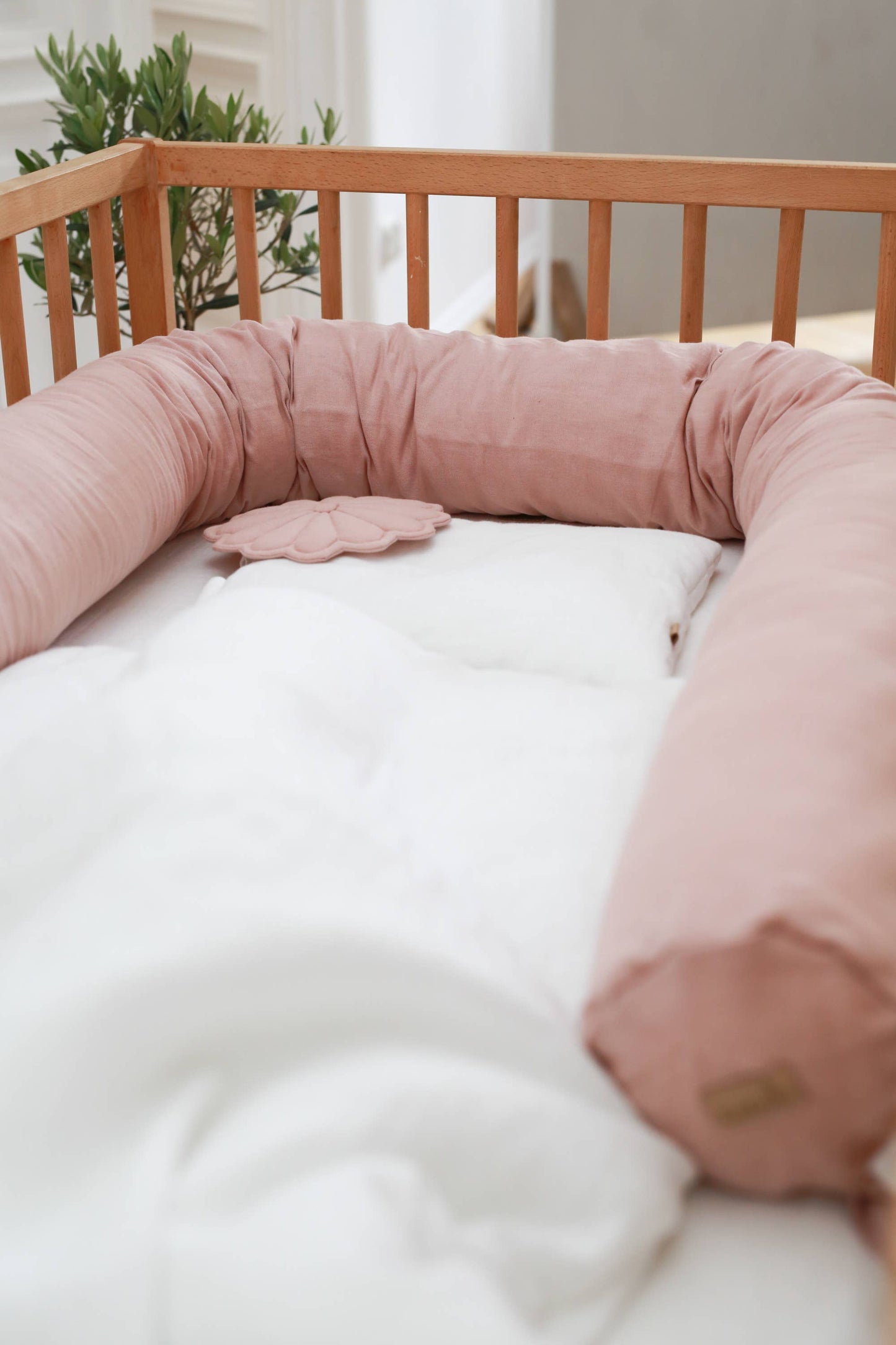 Babyly - Linen Baby Roller Bumper - Snake Protector - (6 Colors)