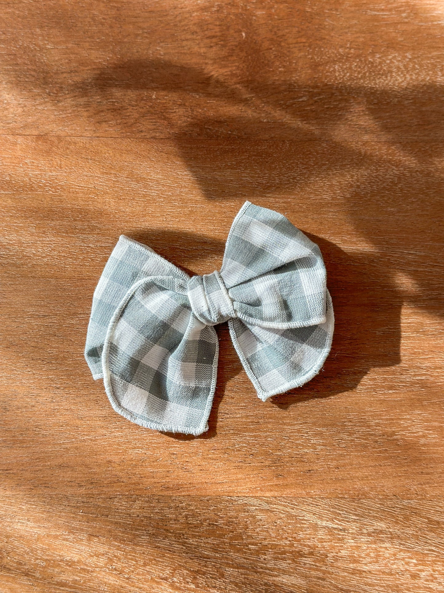 Fabel Bows | Multiple Colors! Little Birds Co. Slate Blue Gingham Clip
