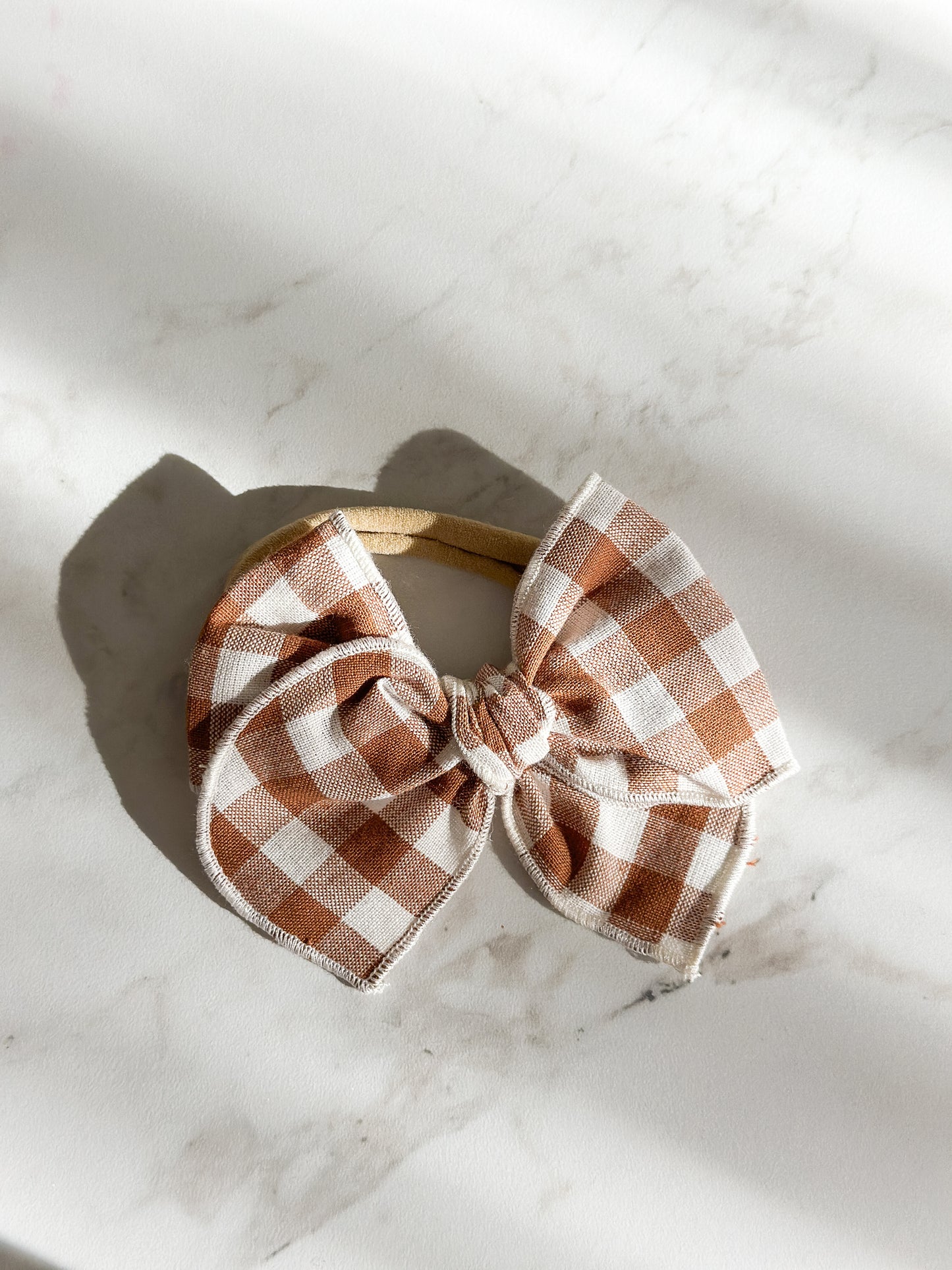 Fabel Bows | Multiple Colors! Little Birds Co. Rust Gingham Clip