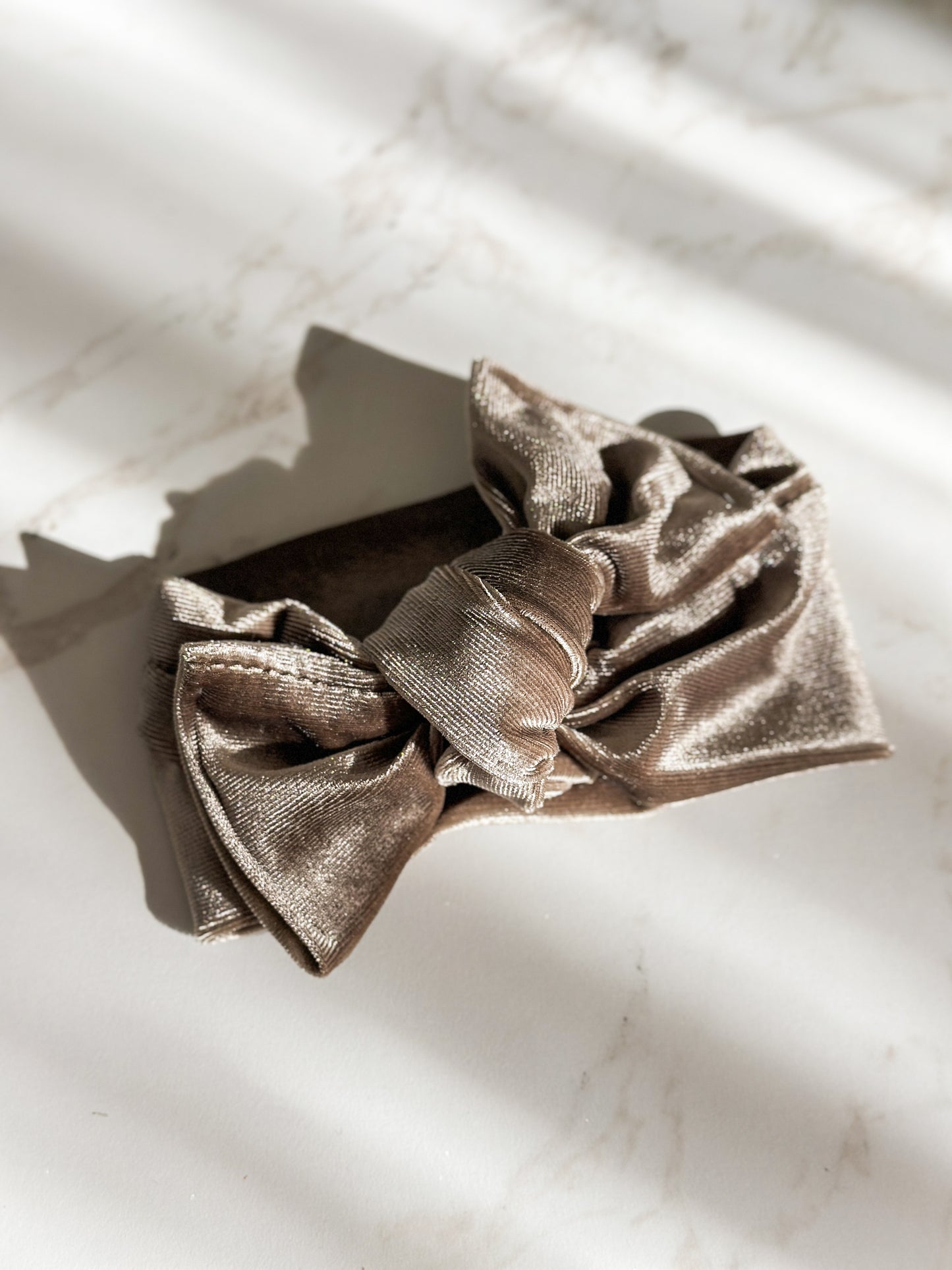Tie Headwrap | Multiple Colors! Little Birds Co. Grey Velvet NB-3m