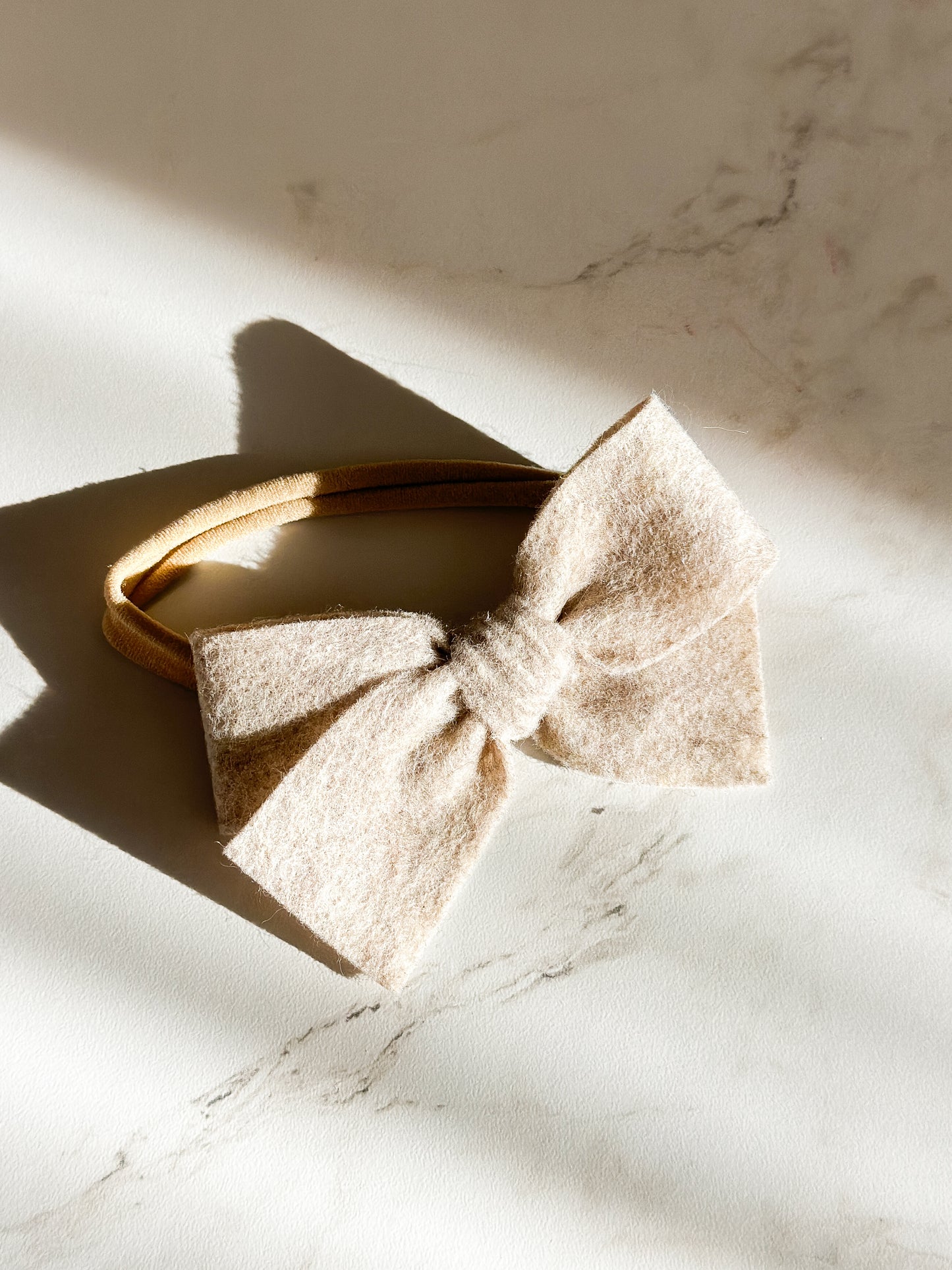 Classic Bow | Multiple Colors! Little Birds Co. Tan Wool Headband