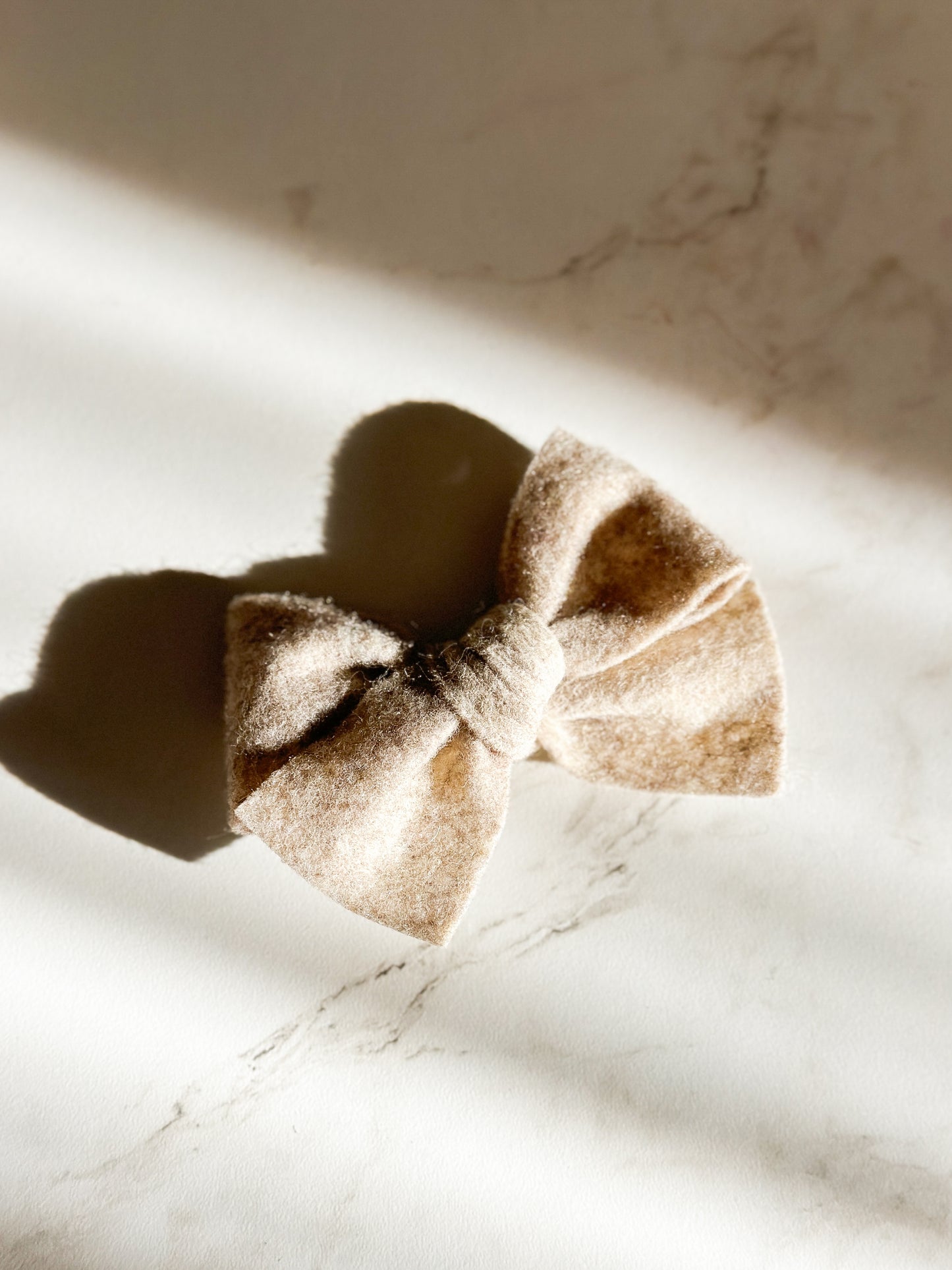 Classic Bow | Multiple Colors! Little Birds Co. Tan Wool Clip