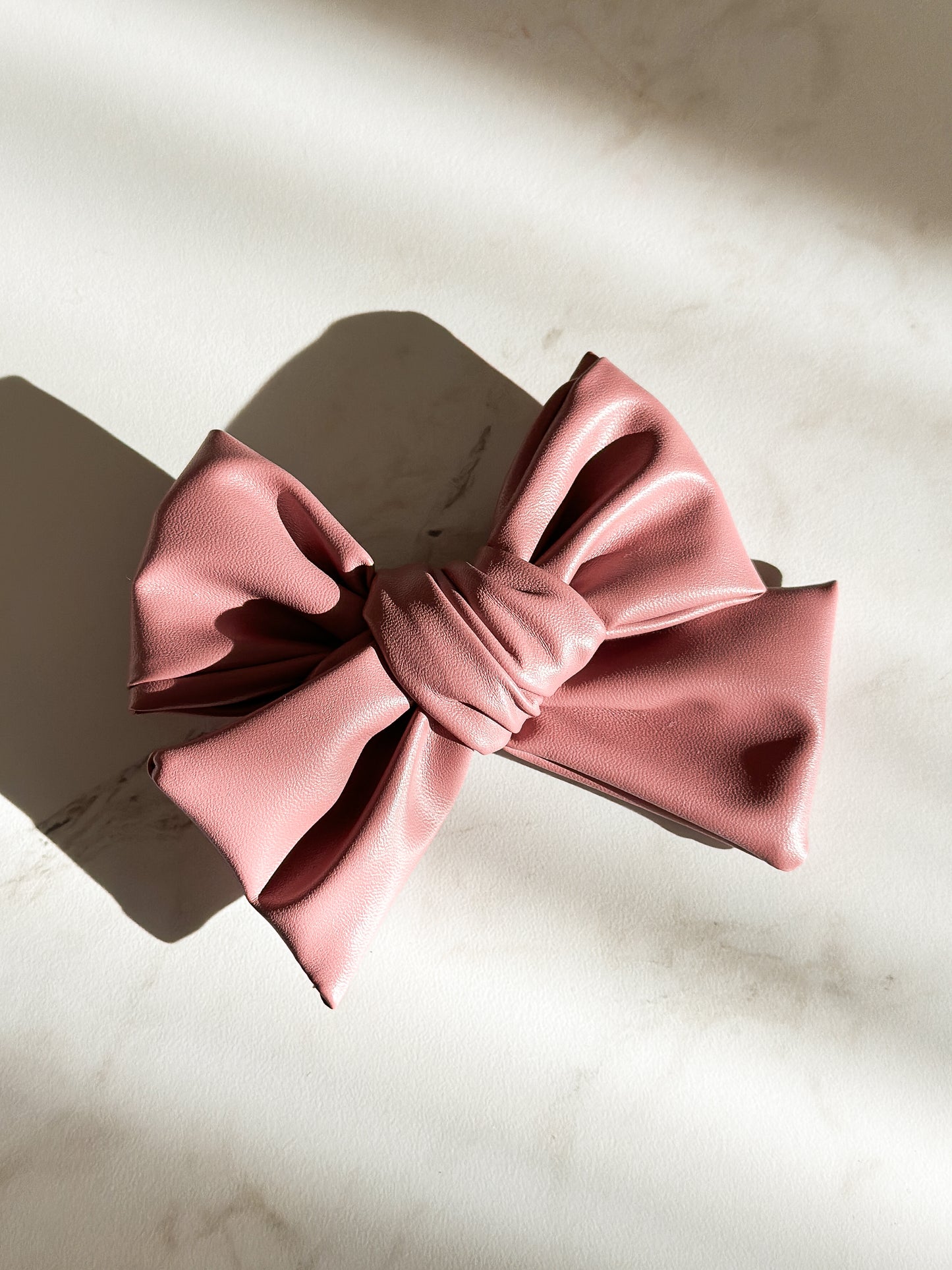 Classic Bow | Multiple Colors! Little Birds Co. Blush Vegan Leather Clip
