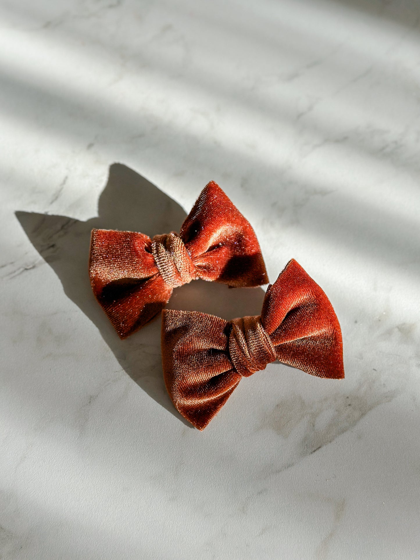 Mini Bow | Multiple Colors! Little Birds Co. Copper Velvet Piggies (set of 2)