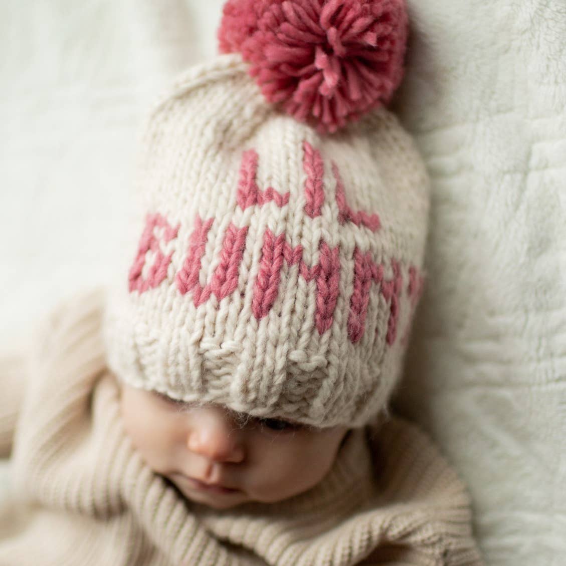 Lil Bunny Pink Beanie Hat Huggalugs