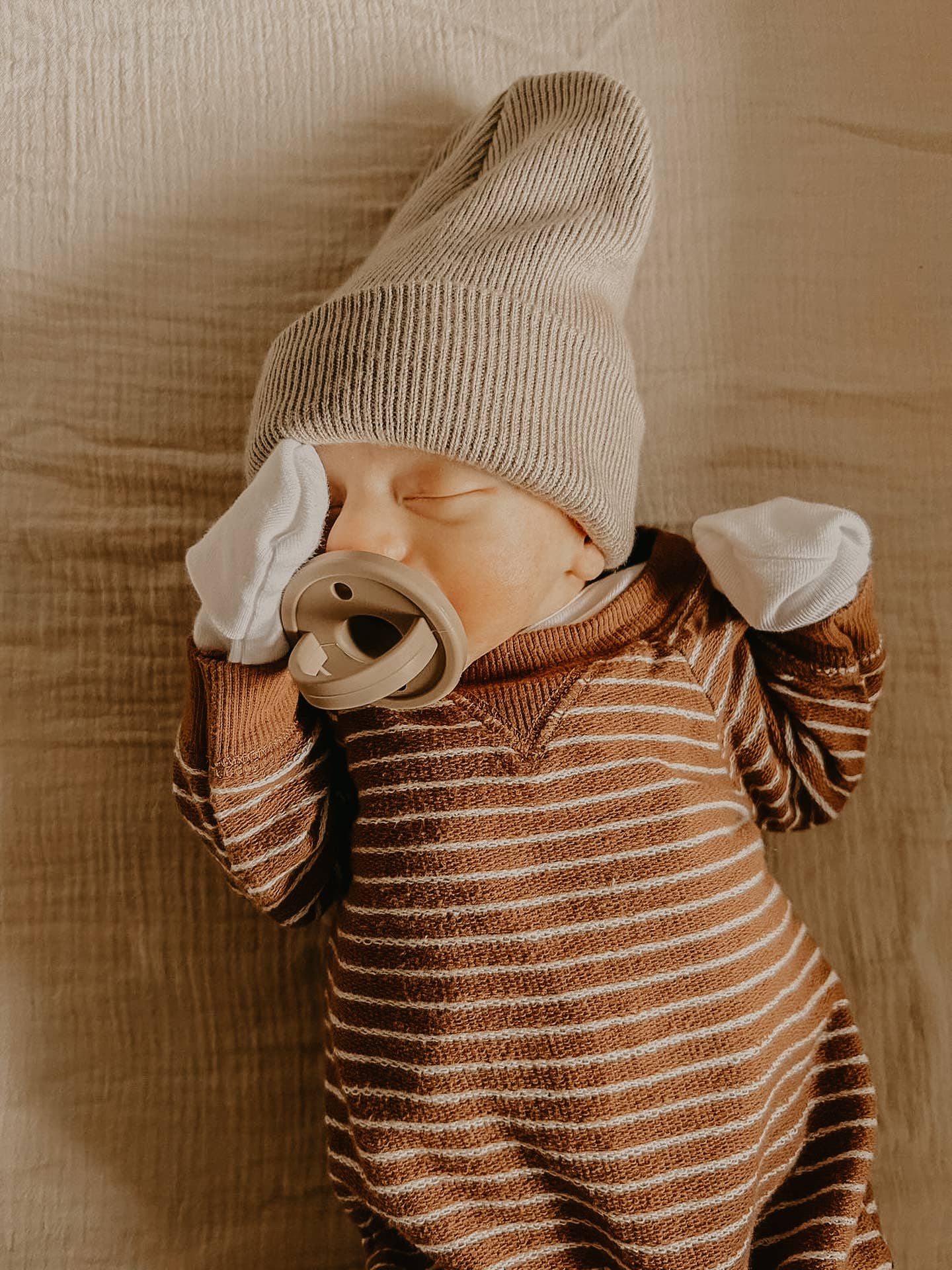 Mod Silicone Pacifier (Fawn & Sand) The Dearest Grey