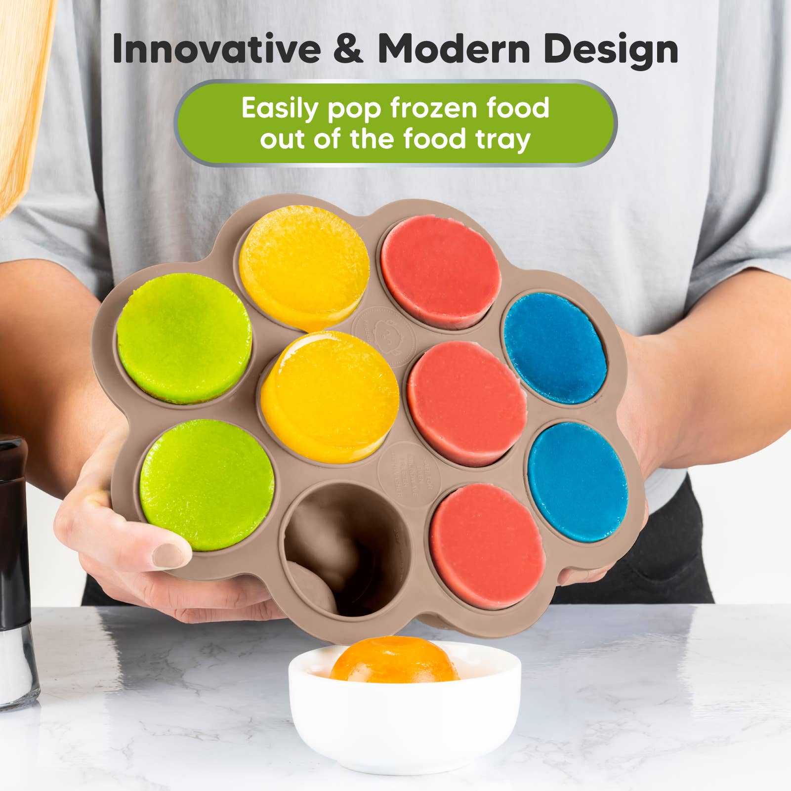 2oz x 10 Pods Prep Silicone Baby Food Freezer Tray with Lid KeaBabies