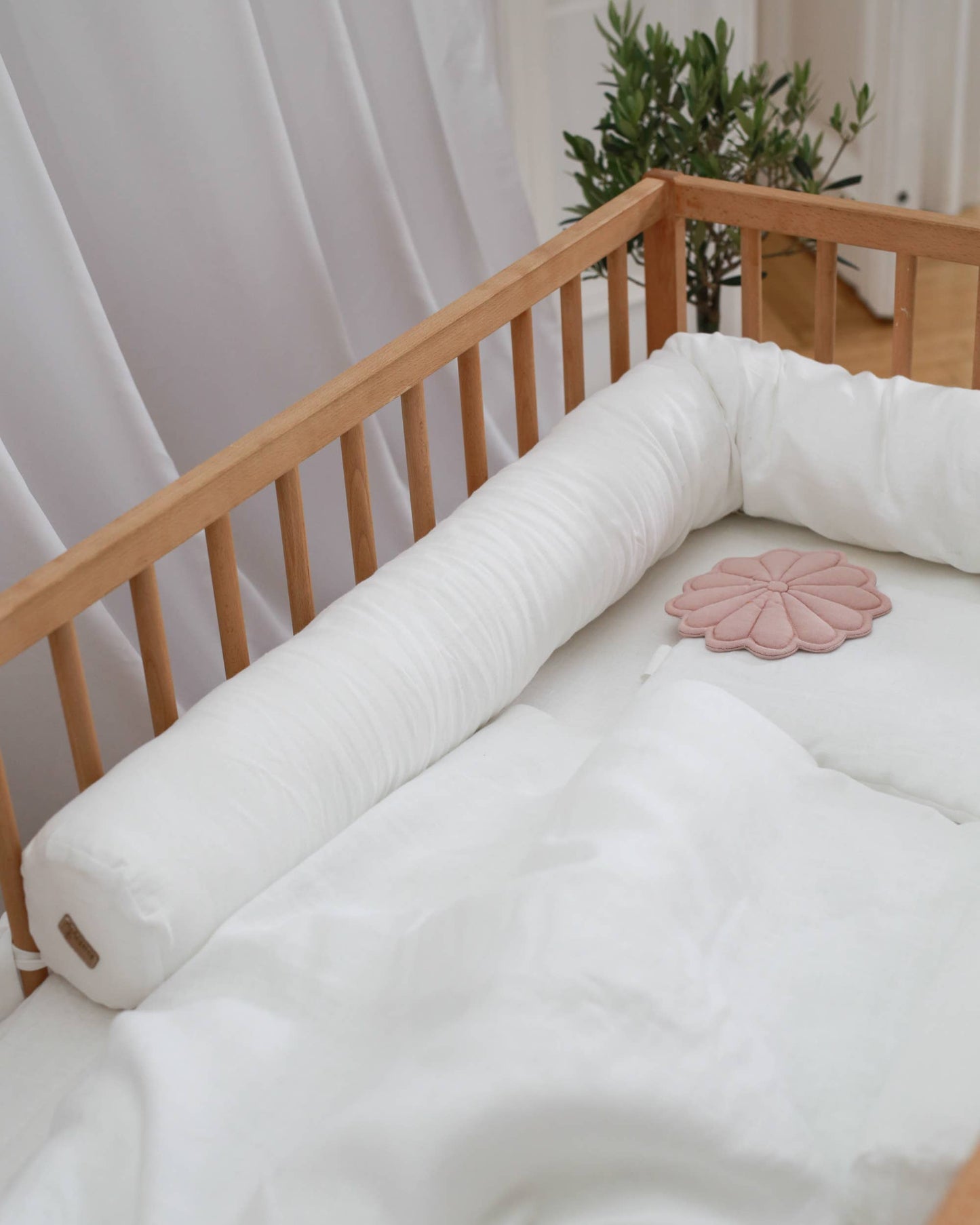 Babyly - Linen Baby Roller Bumper - Snake Protector - (6 Colors) BABYLY