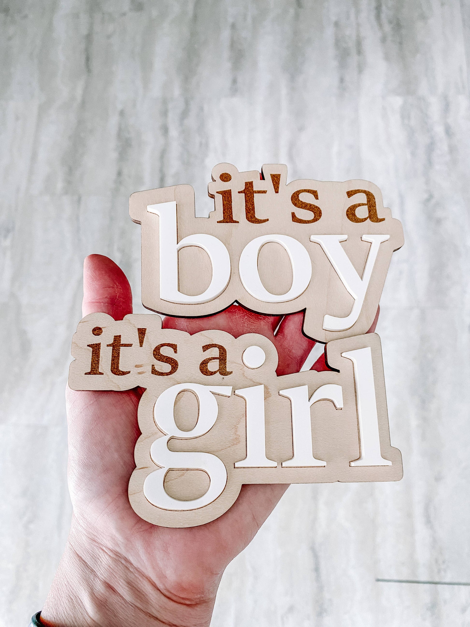 It’s a Girl Gender Reveal Announcement Sign Claire and Bella