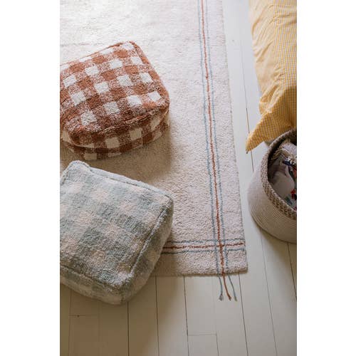 Pouf Vichy Blue Sage Lorena Canals