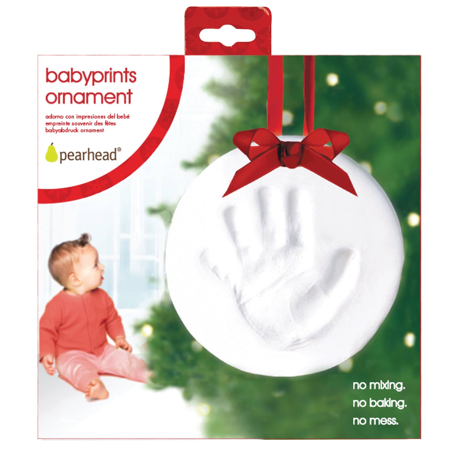 Baby Christmas Handprint or Footprint Keepsake Ornament Pearhead