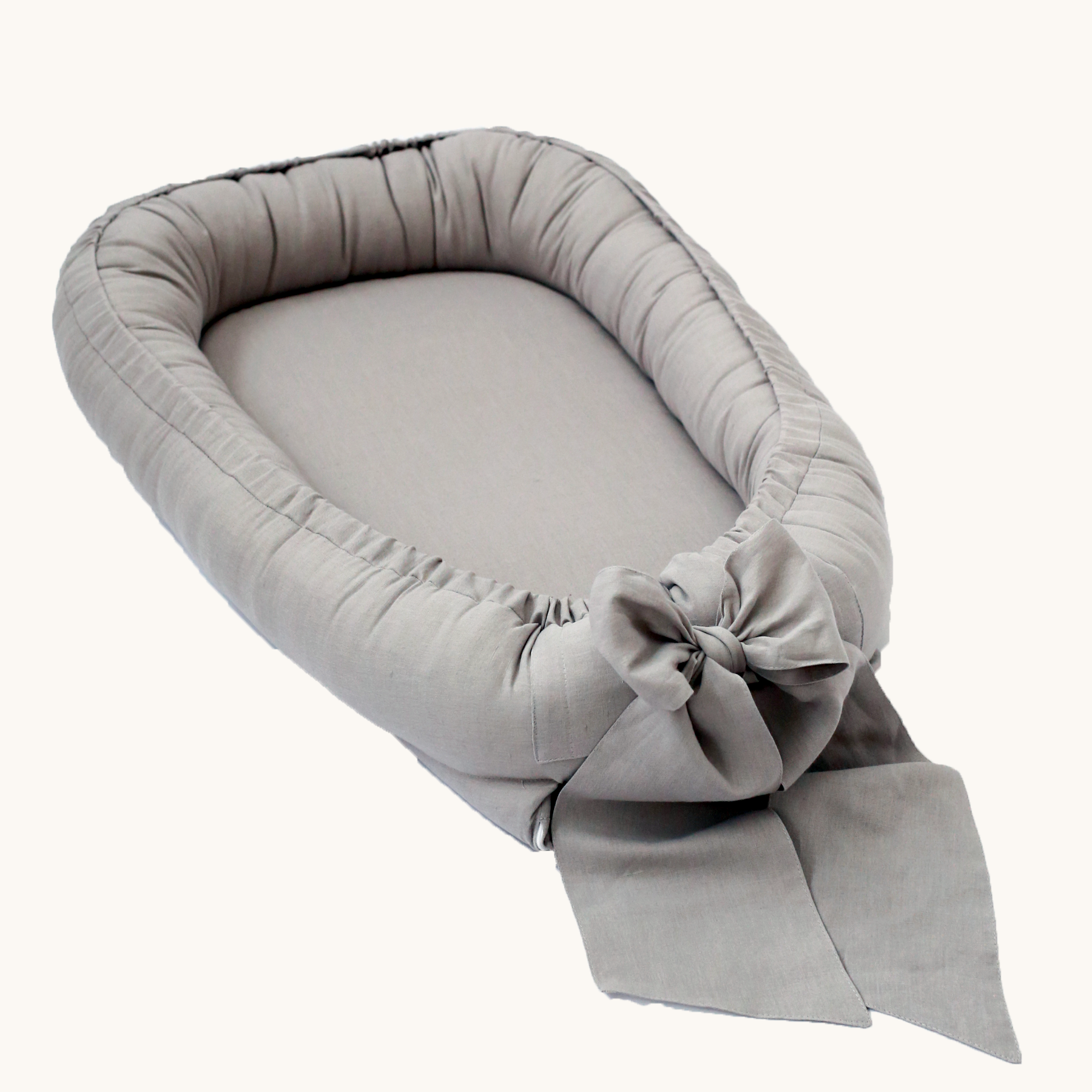 Babyly - Babynest - Linen with Bow - (2 Colors) BABYLY