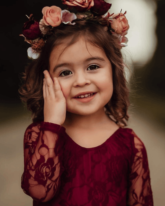 Lana Lace Leotard - Wine Bailey's Blossoms