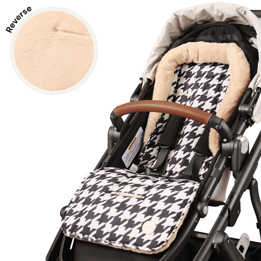 Cozy Fleece Pram Liner - Houndstooth OiOi