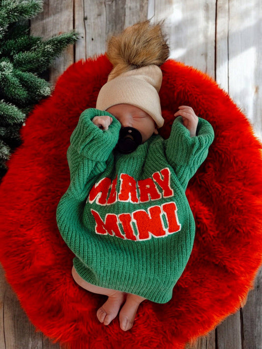 Knit Sweater, Merry Mini SpearmintLOVE
