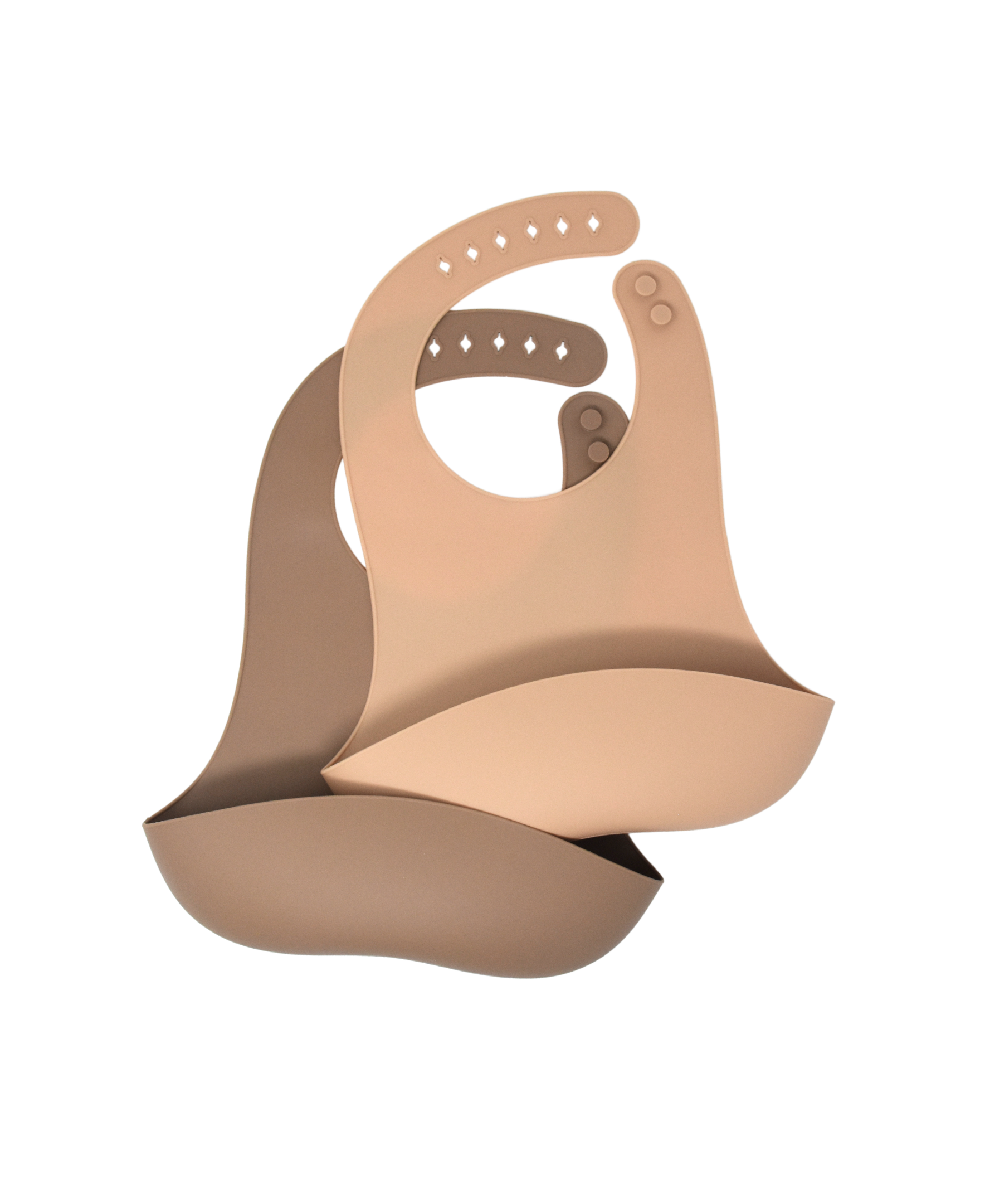 Silicone Catch Bib Set | Fawn & Sand The Dearest Grey