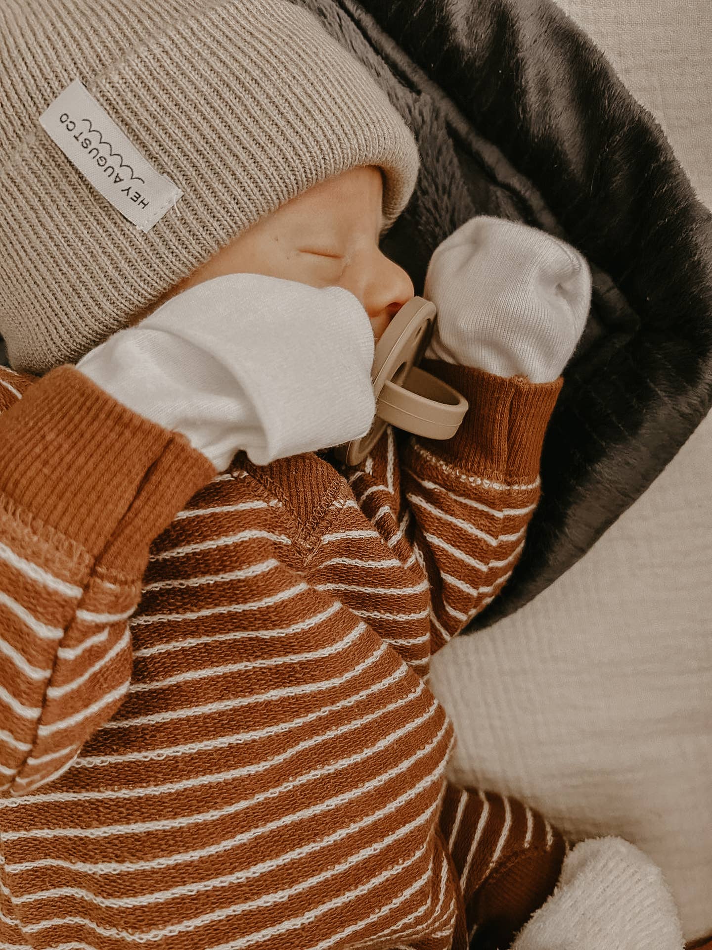 Mod Silicone Pacifier (Fawn & Sand) The Dearest Grey