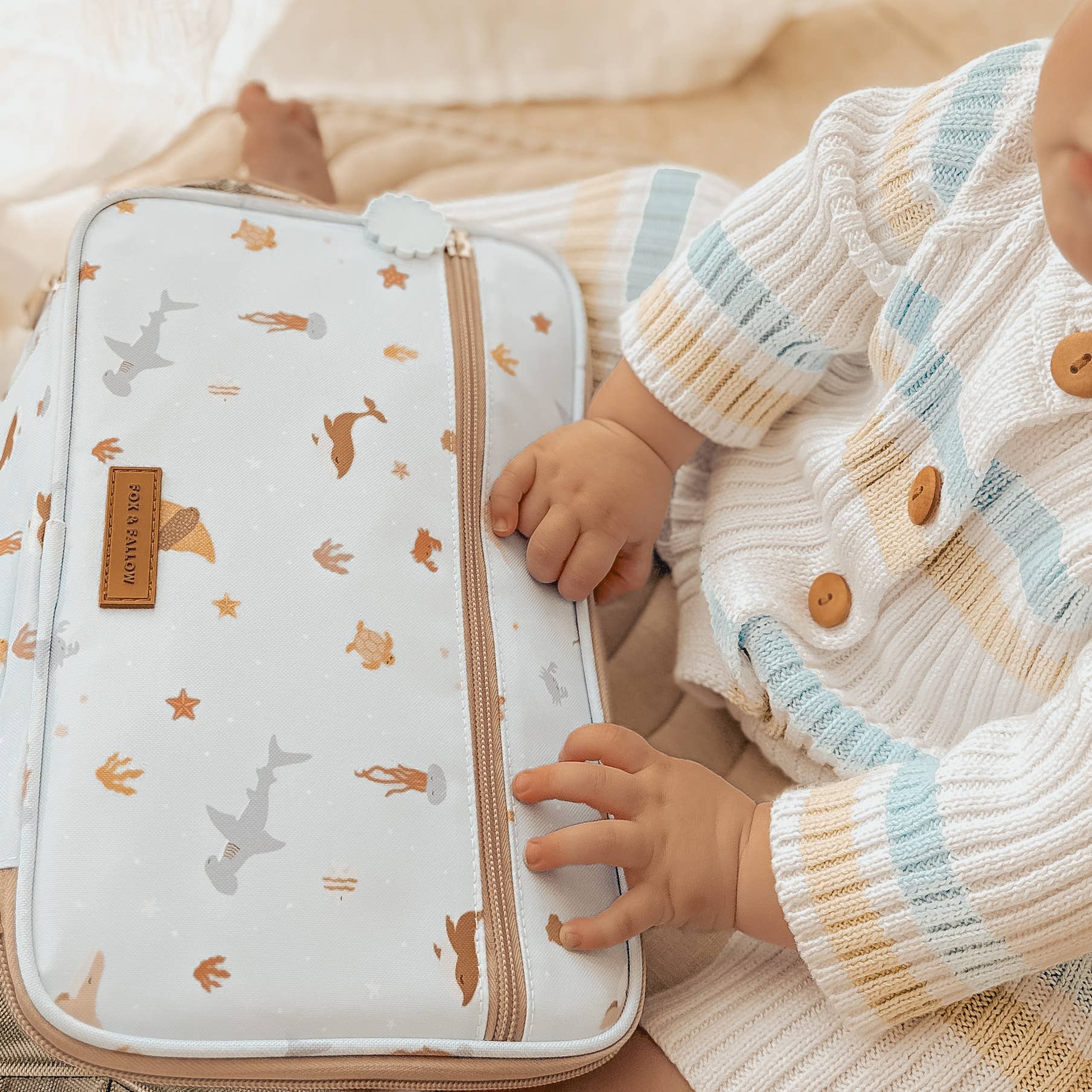 Ocean Creatures Sky Lunch Bag Fox & Fallow