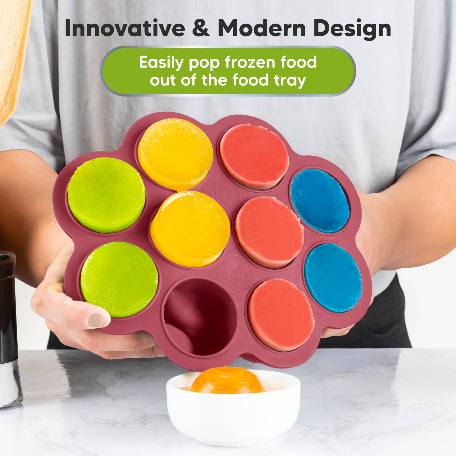2oz x 10 Pods Prep Silicone Baby Food Freezer Tray with Lid KeaBabies
