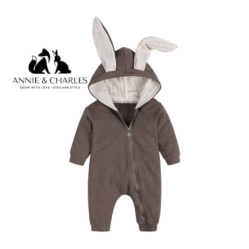 Annie & Charles® baby bunny jumpsuit Annie & Charles 12-18 M brown