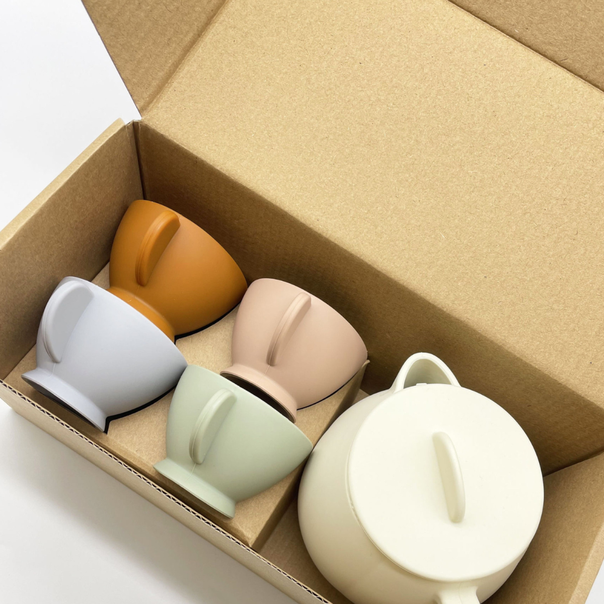 Silicone Tea Playset bug + bean kids