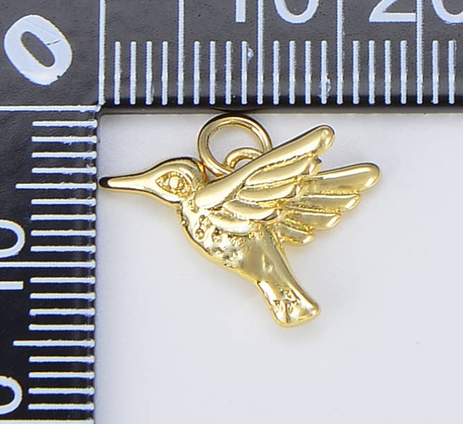 Gold Filled Hummingbird Charm Beads Creation