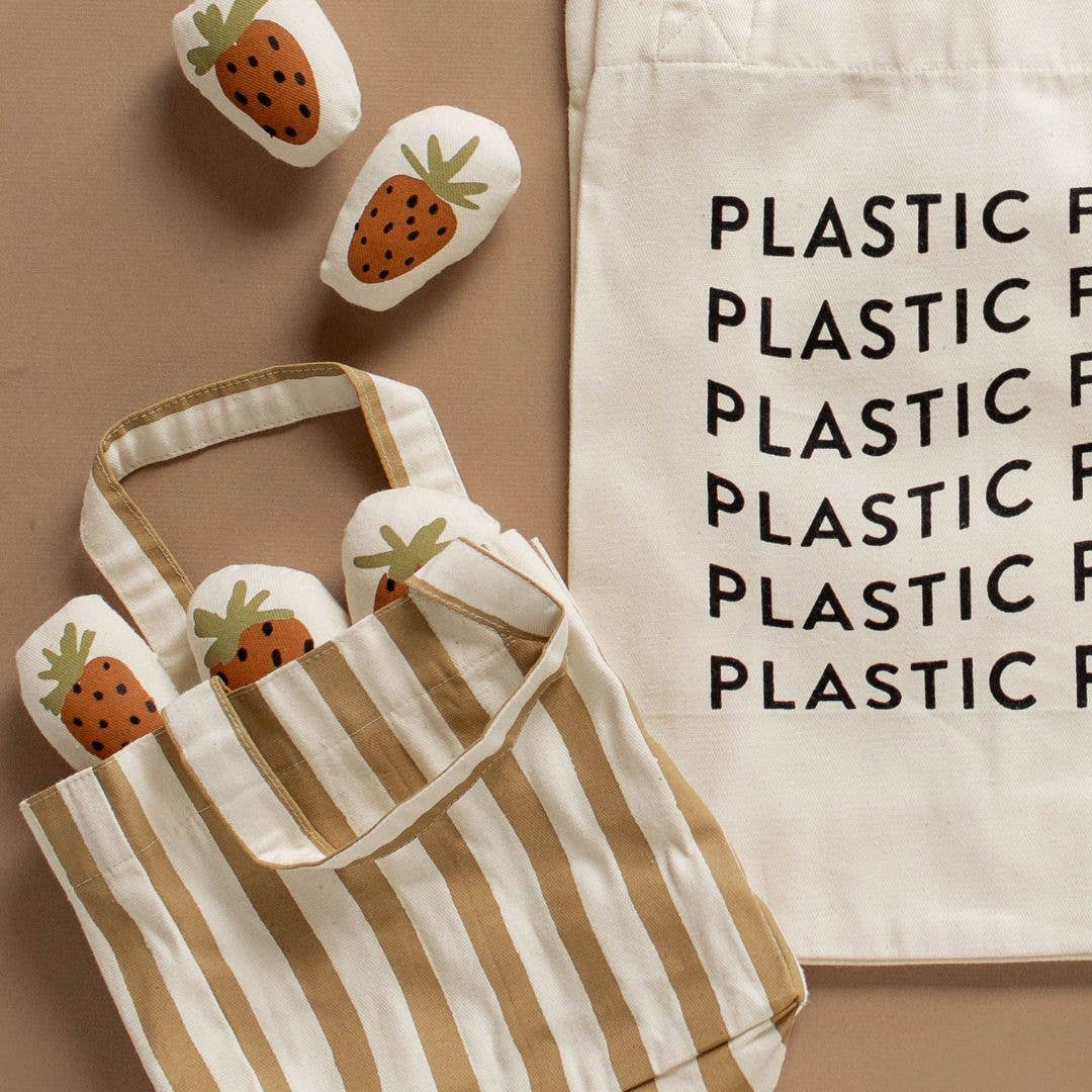 Interactive Strawberry Canvas Tote Imani + KIDS by Imani Collective