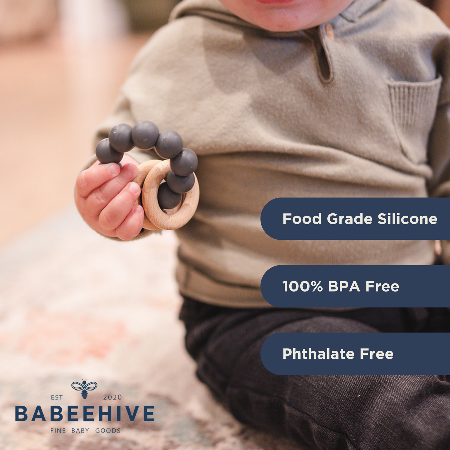 Beaded Teething Ring Babeehive Goods