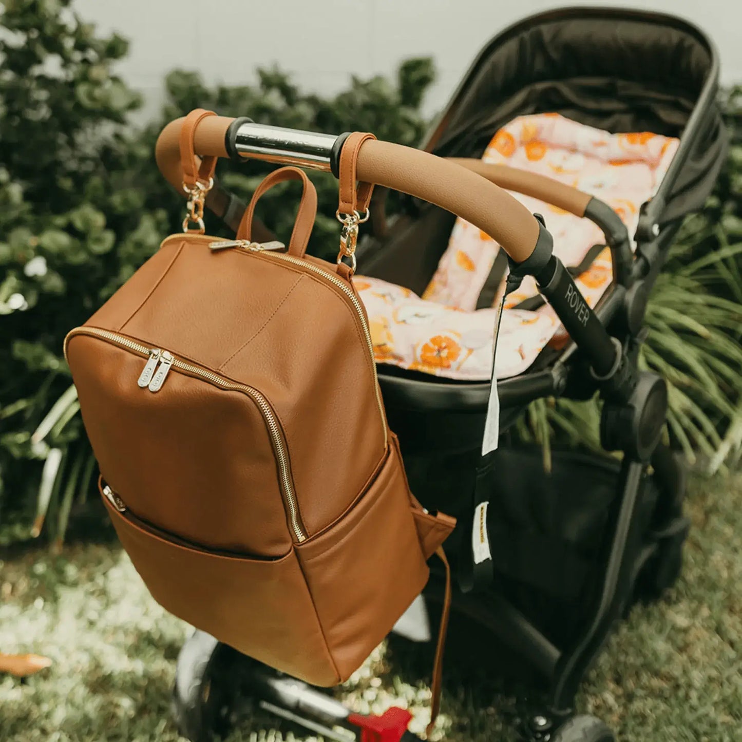 Multitasker Nappy Backpack - Chestnut Brown Vegan Leather OiOi