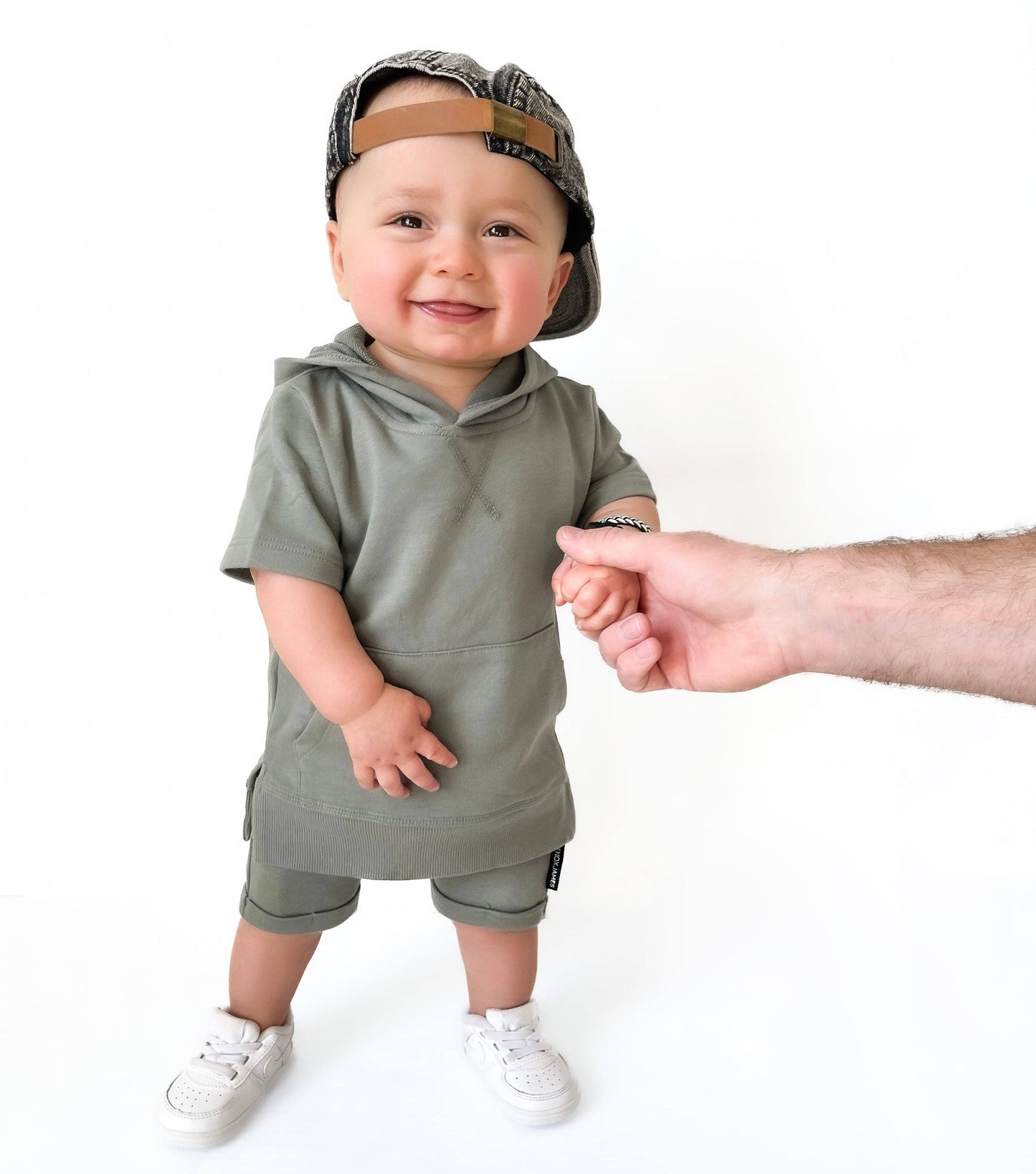 Hooded Sweatshirt - Olive LENOX JAMES