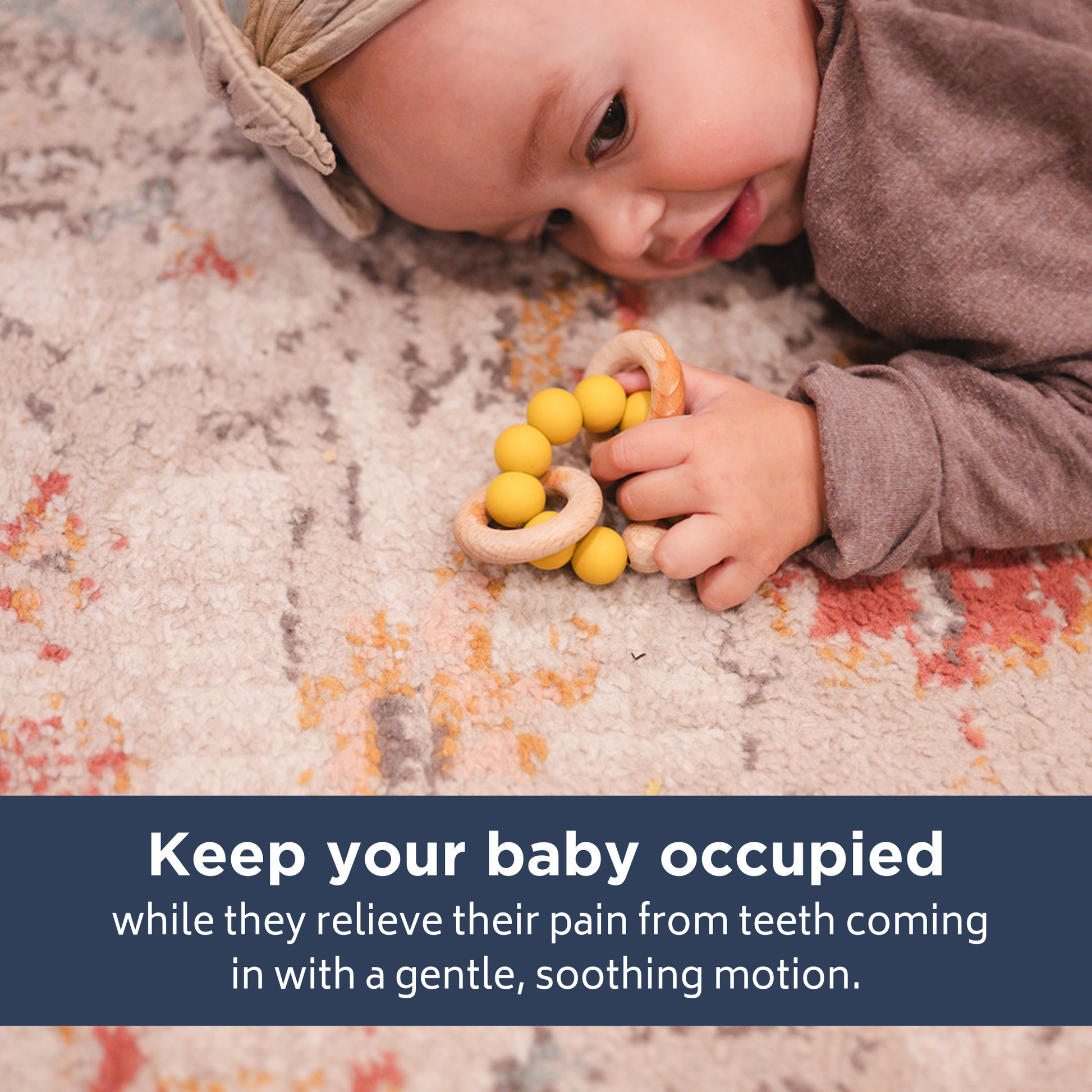 Beaded Teething Ring Babeehive Goods