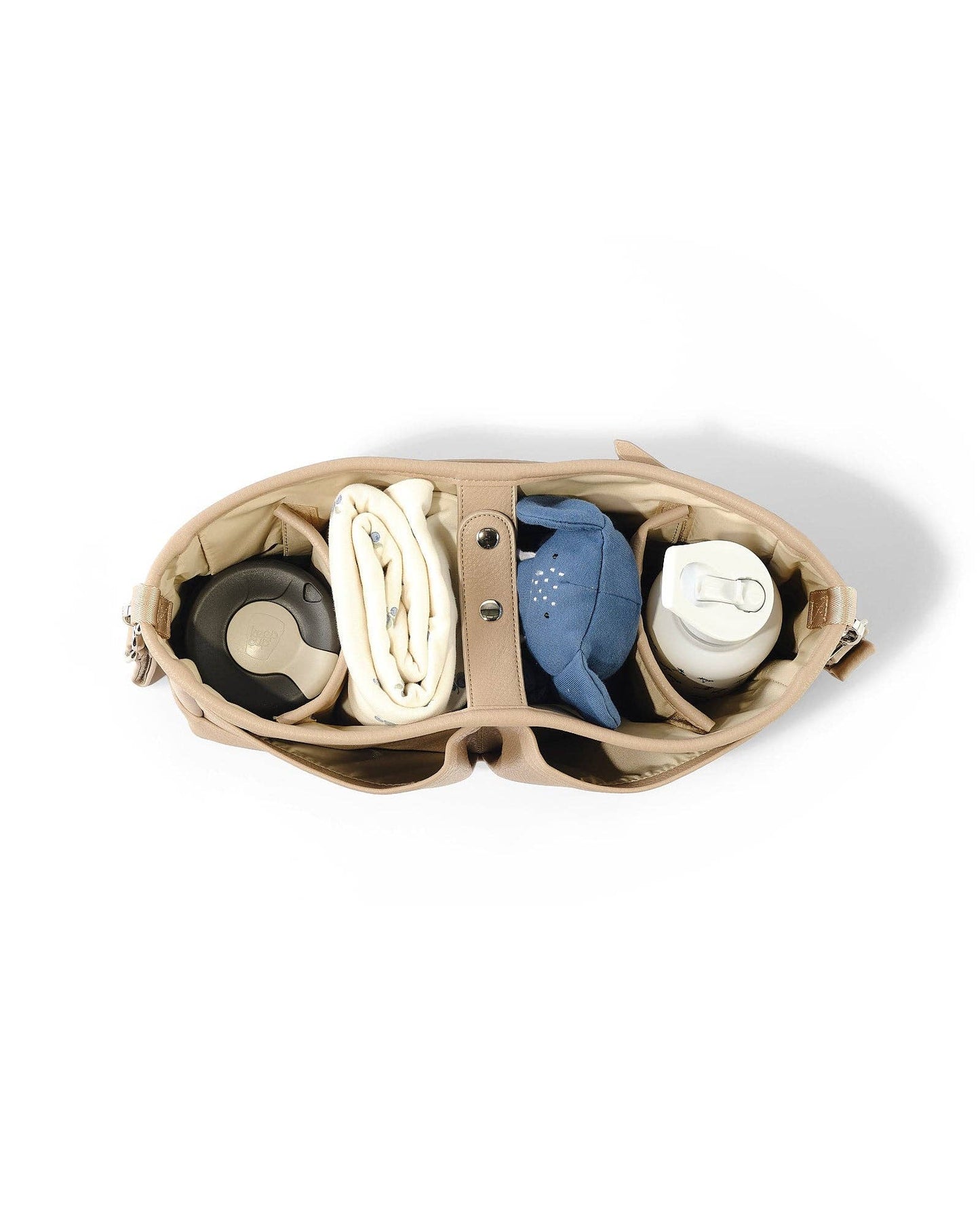 Dimple Vegan Leather Stroller Organiser/Pram Caddy - Oat OiOi