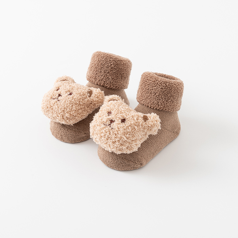 Annie & Charles® socks with non-slip sole BEAR Annie & Charles M khaki