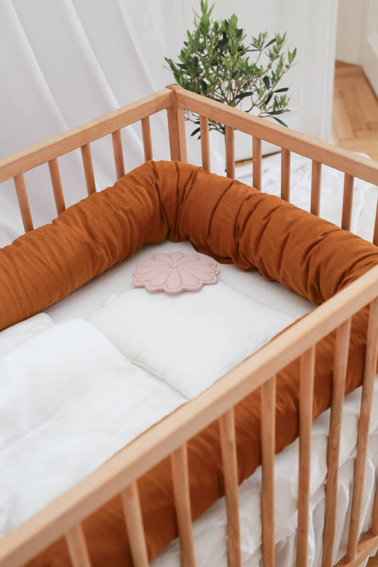 Babyly - Linen Baby Roller Bumper - Snake Protector - (6 Colors) BABYLY