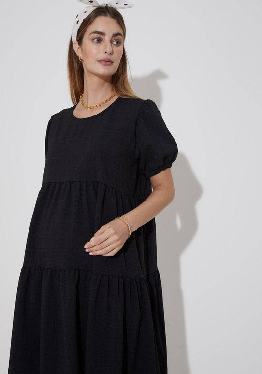 Textured Crepe Dress LIV Maternity